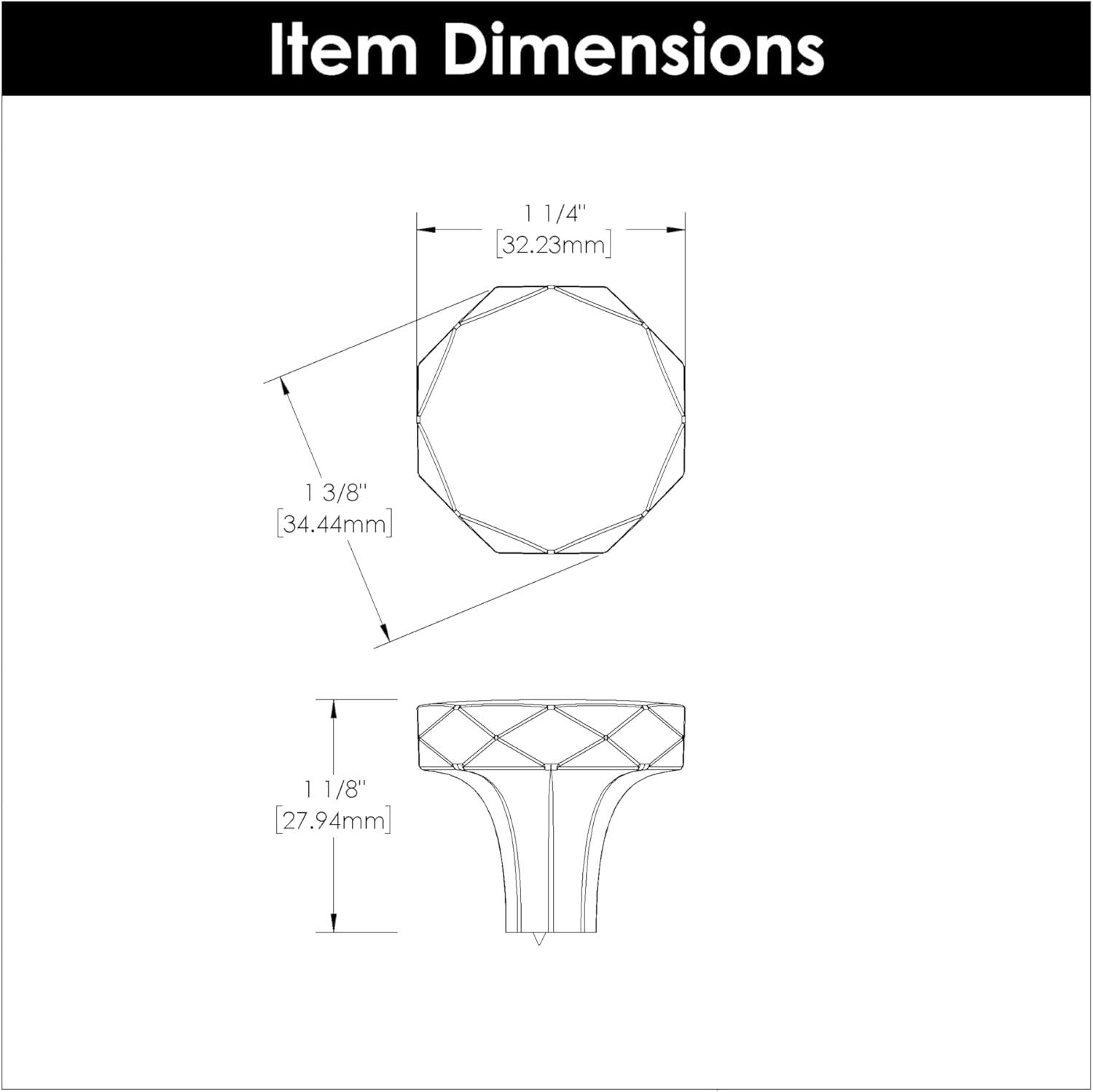 Karat 1.25" Diameter Round Knob