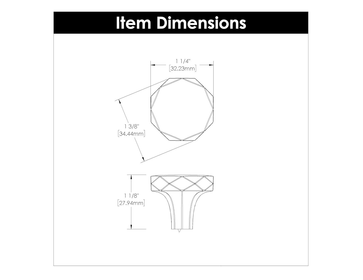 Karat 1.25" Diameter Round Knob