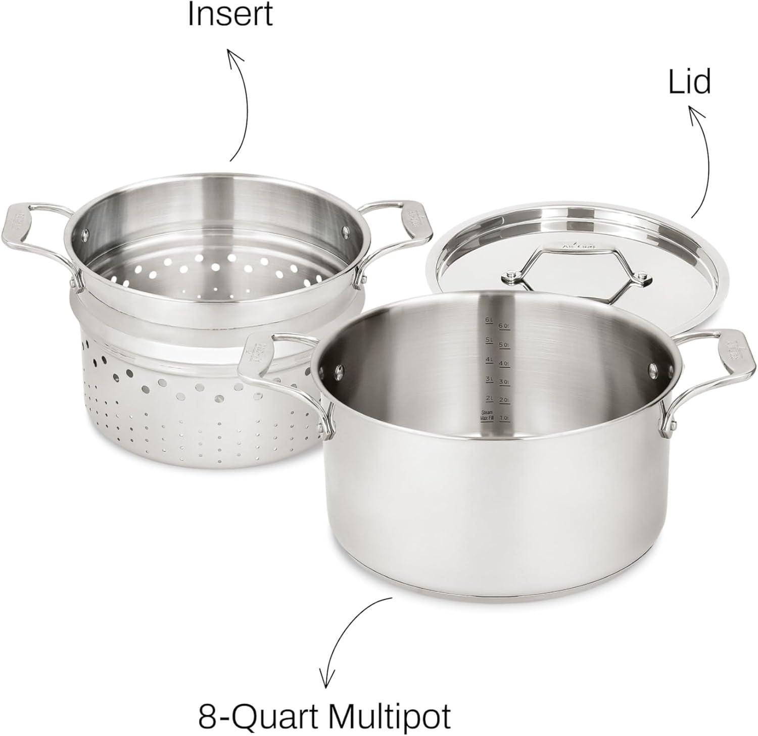 All-Clad 8-Quart Stainless Steel Multipot with Basket Insert