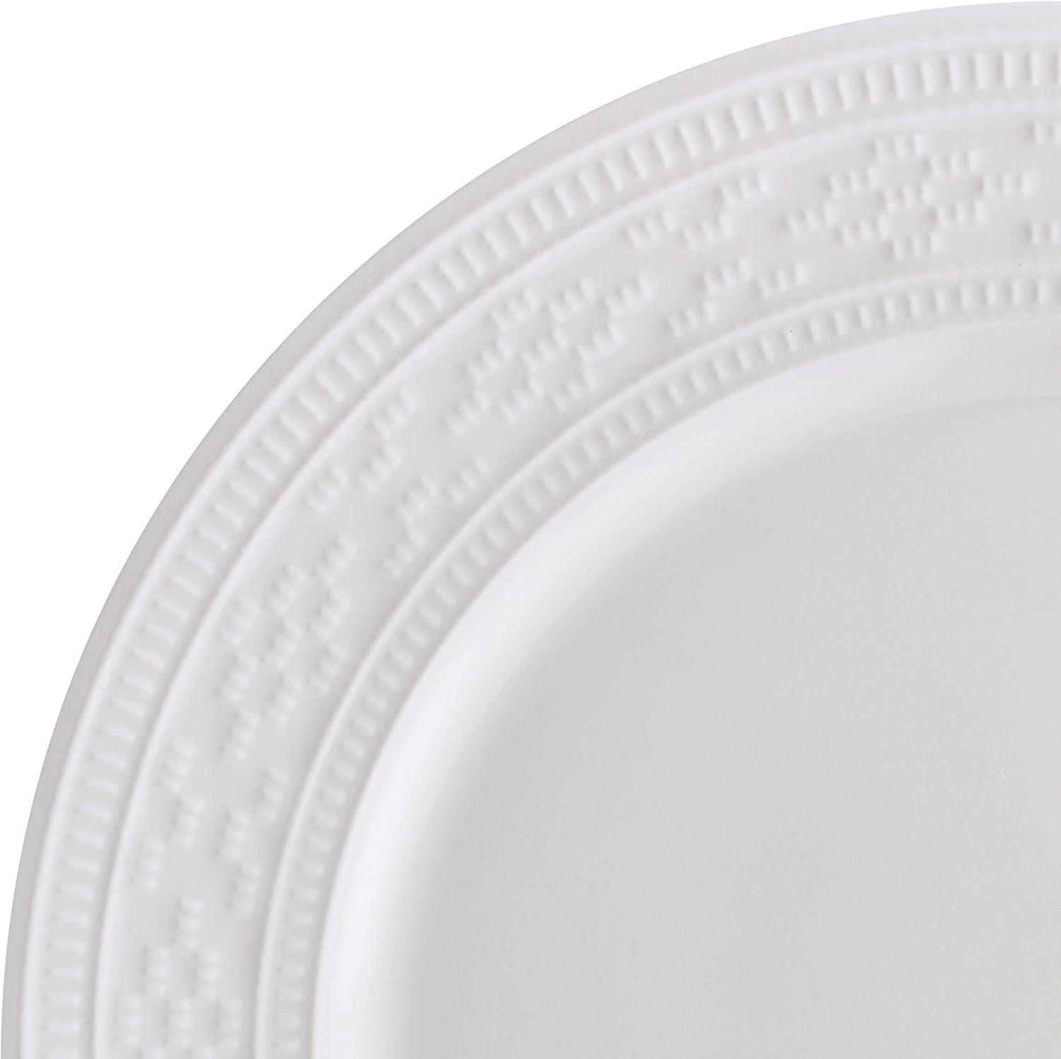 White Porcelain 12-Piece Dinnerware Set, Service for 4