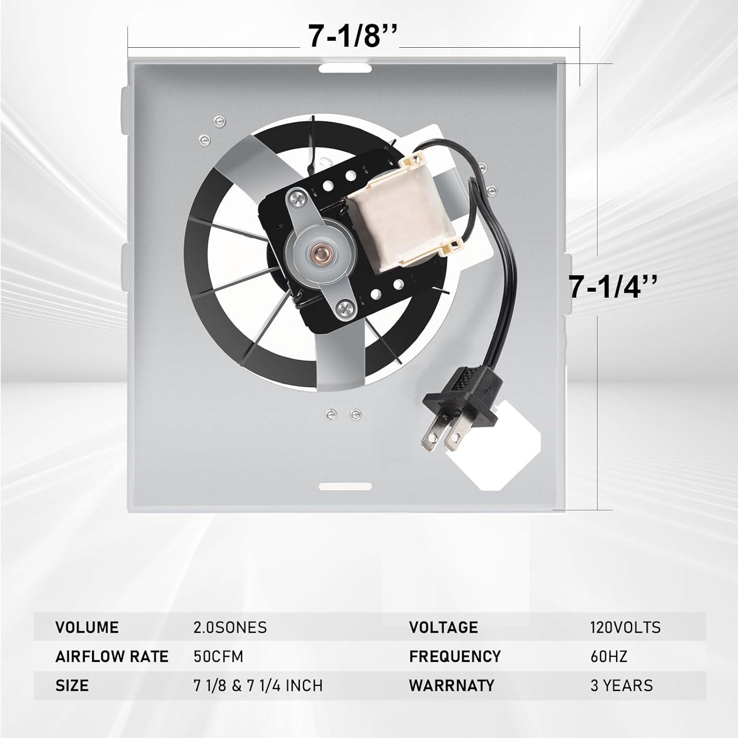 【Upgraded Copper Motor】 696N-R02 B Unit 50CFM Fan Compatible with Broan-Nutone 688-K 688-J 688-H 688-G 695N-R02 B, 696N-R01 B, 695N-R02 B,2.0 Sones,S97012026 Fan Assembly
