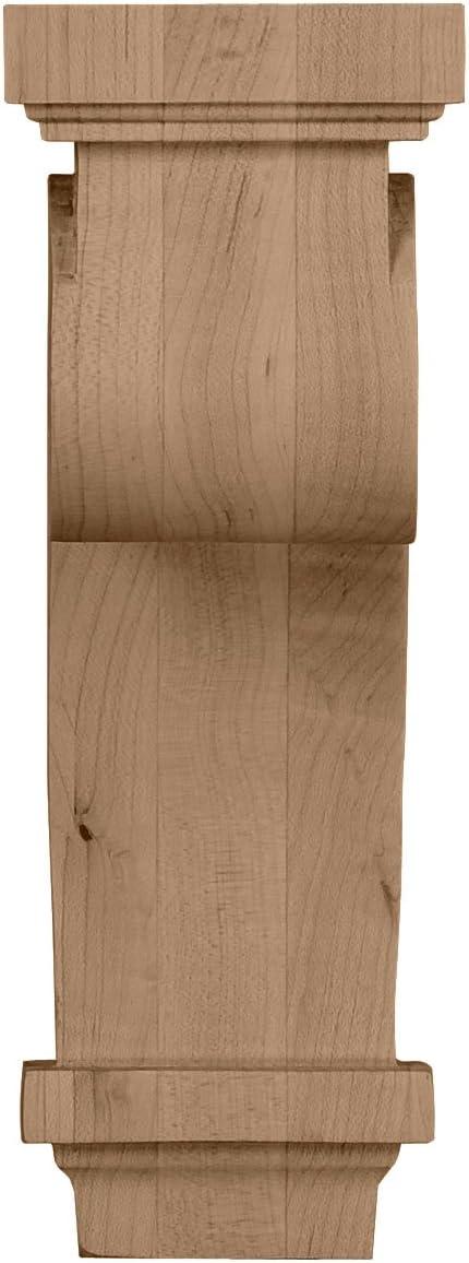 Scroll Rubberwood Corbel 3.25"W x 5"D x 9"H