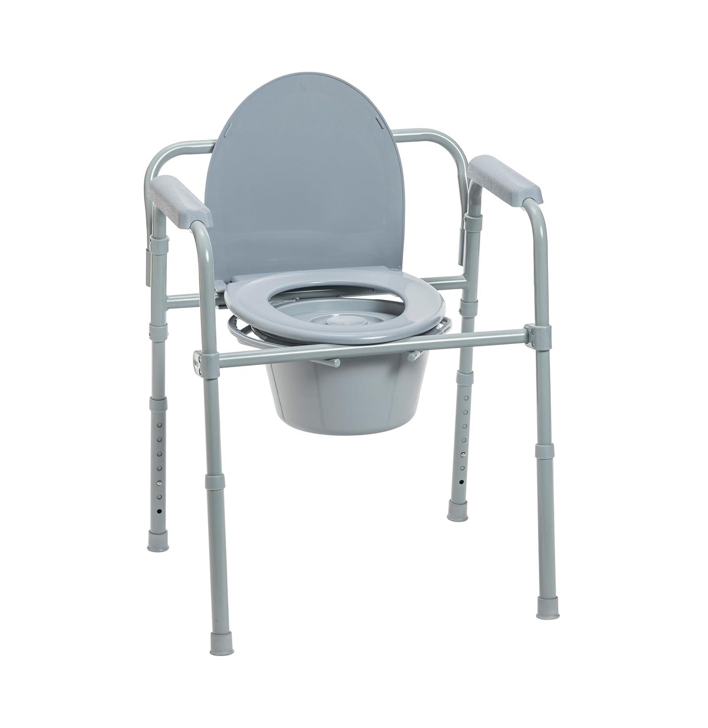 Drive Medical Steel Folding Bedside Commode