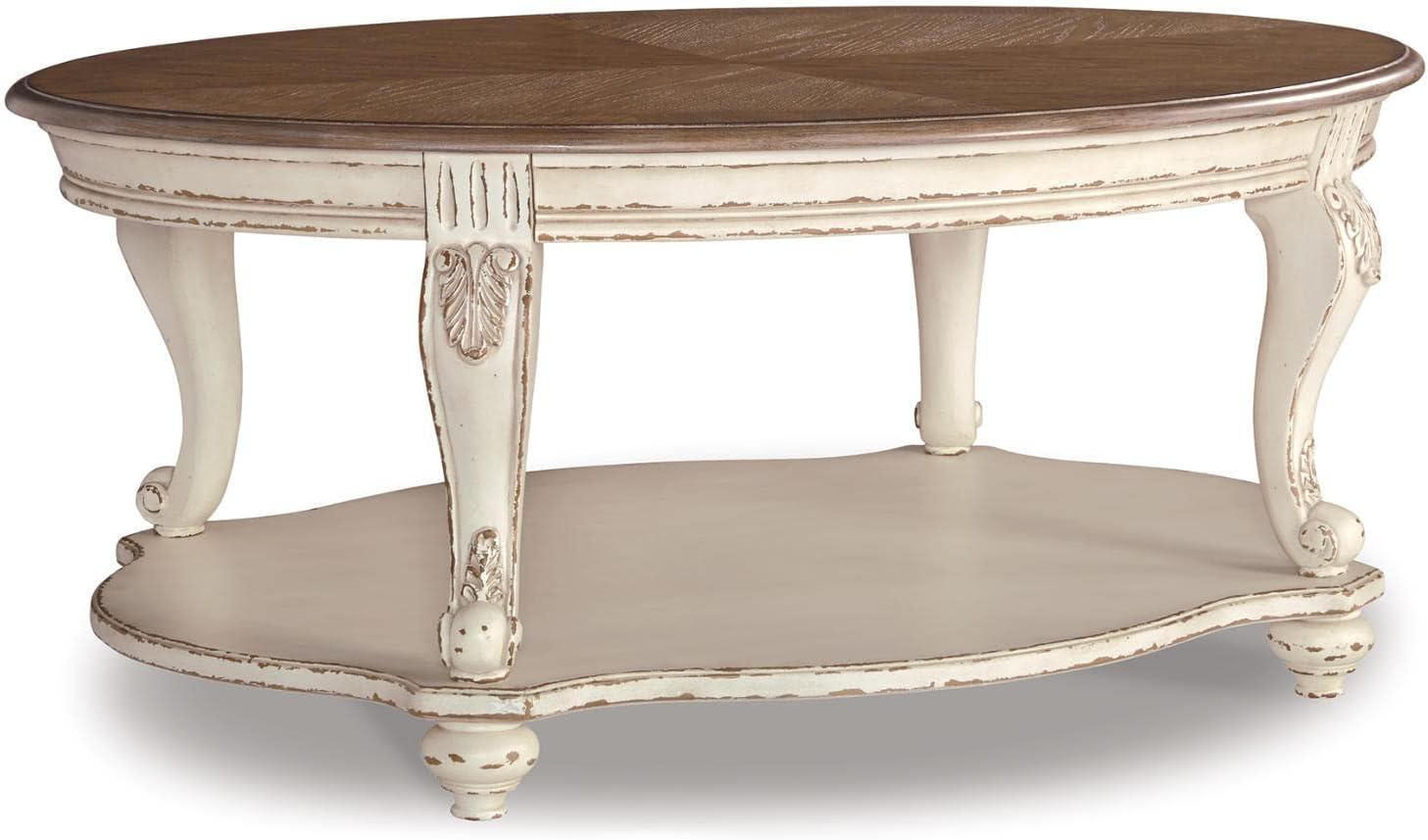 Signature Design By Ashley Casual Realyn Coffee Table White/Brown
