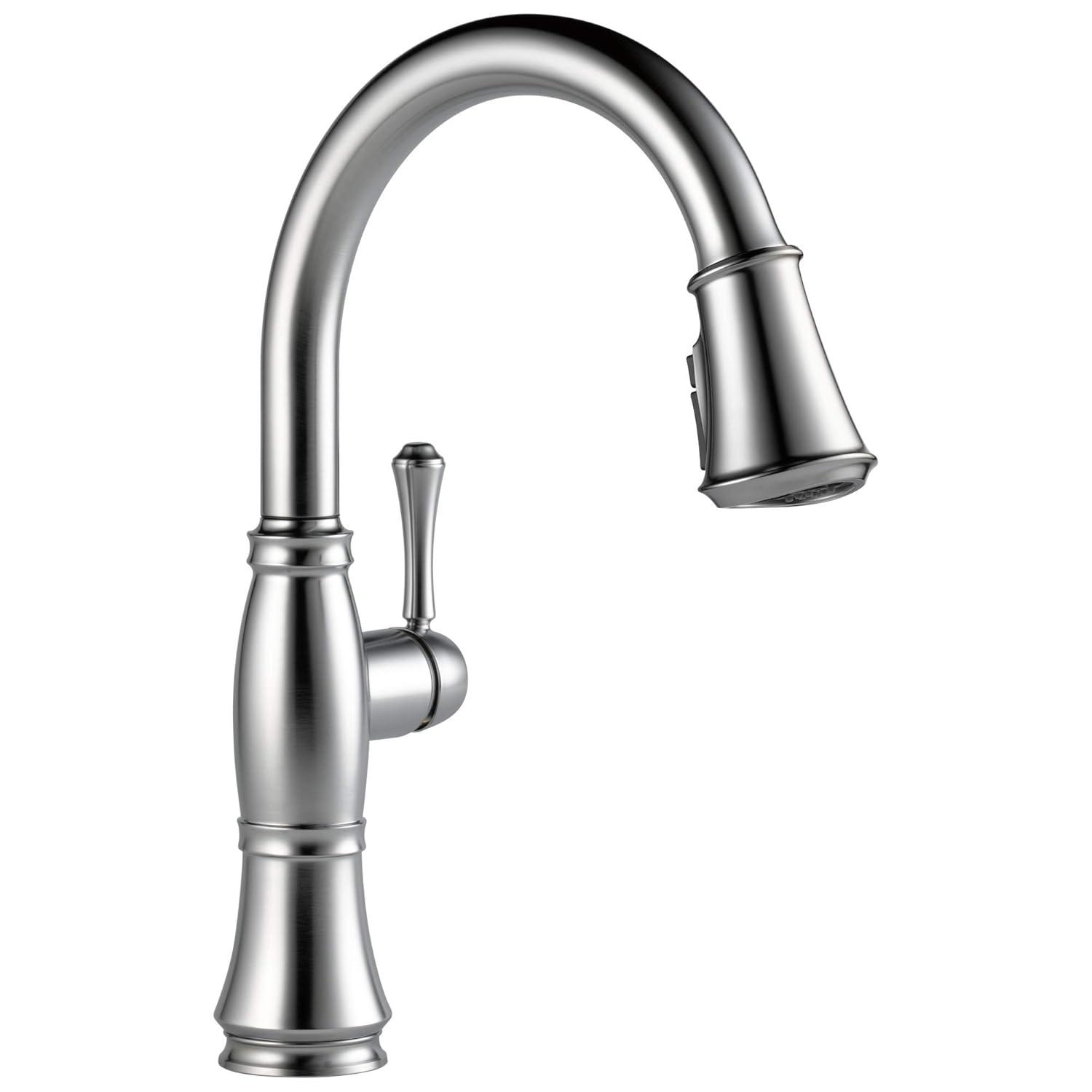 Delta Cassidy Pull Down Sprayer Kitchen Sink Faucet, Single Handle Kitchen Faucet 9197-AR-PR-DST