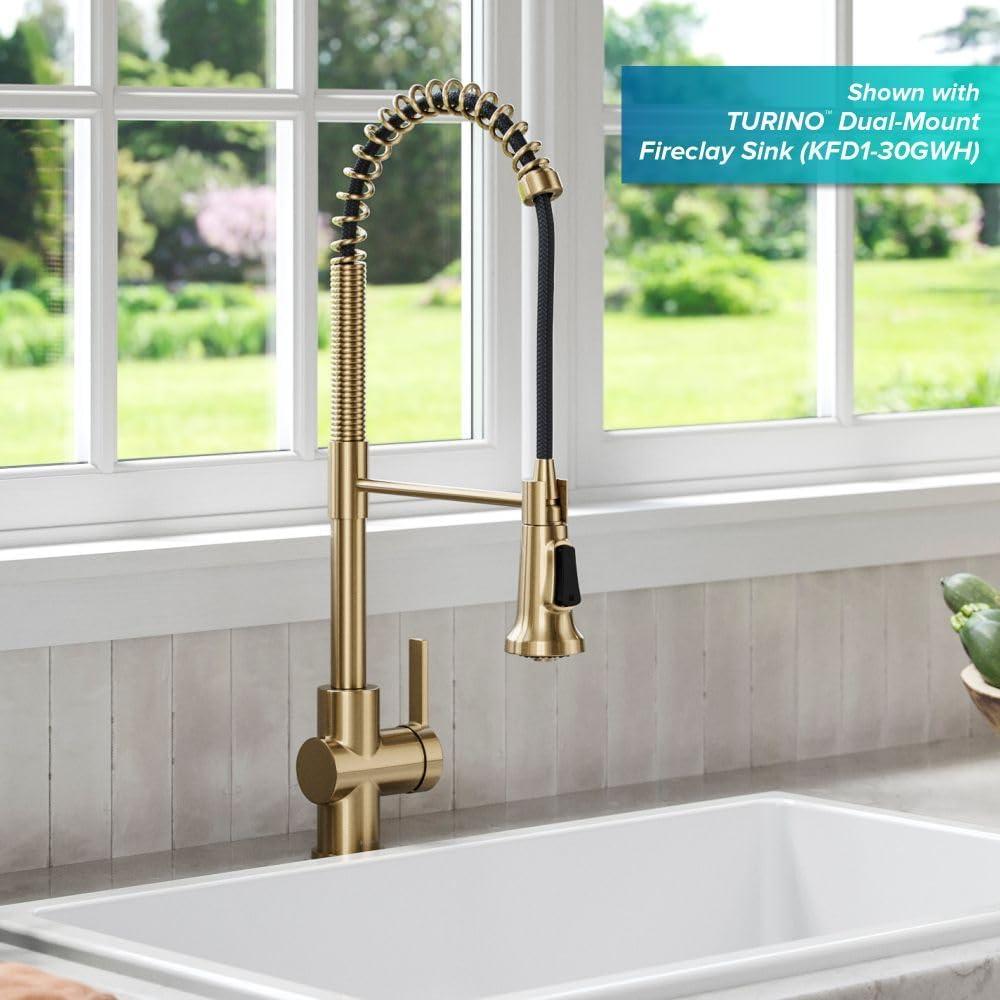 KRAUS Britt Commercial Style Single Handle Pull Down Kitchen Faucet