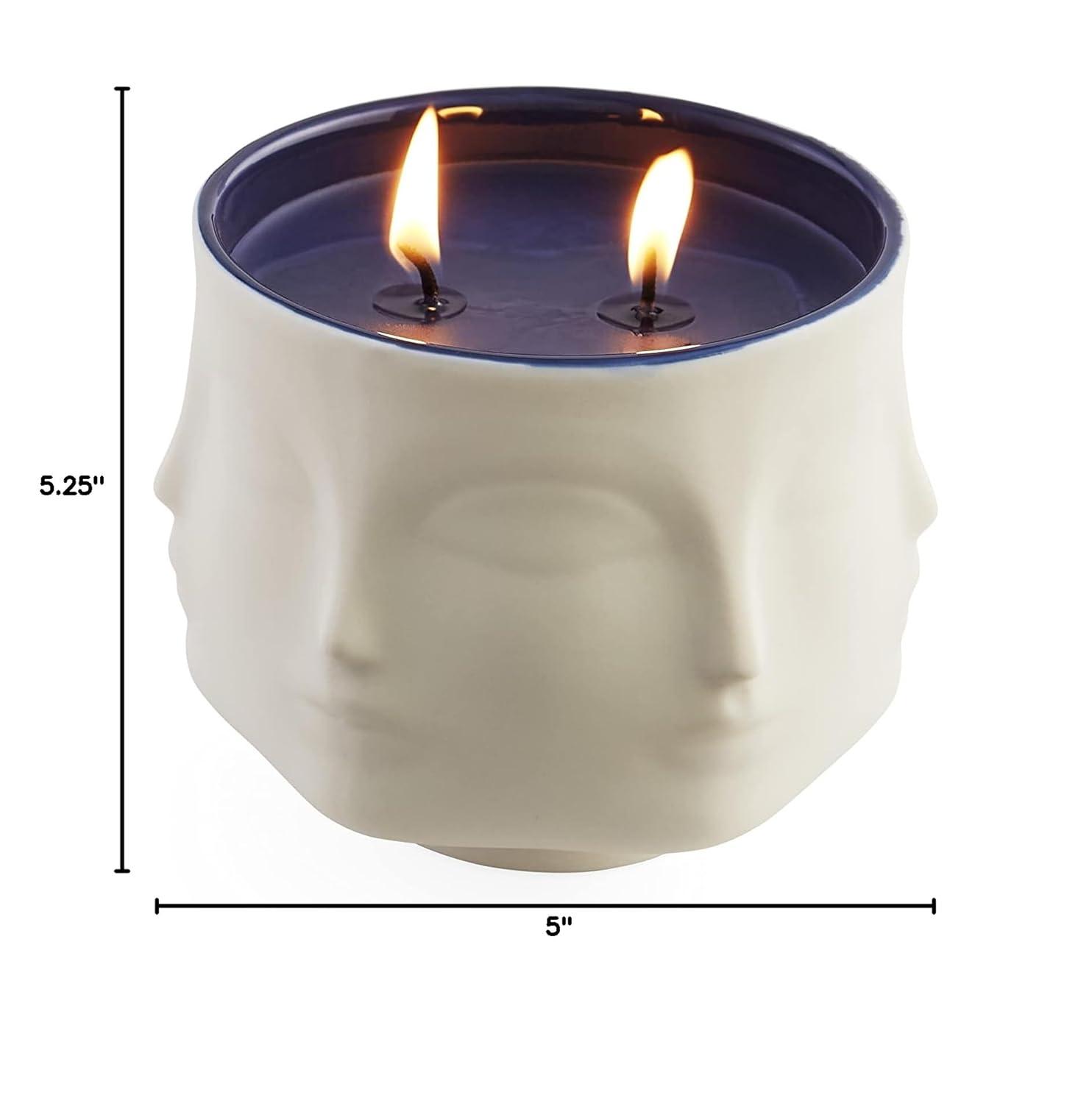Muse Block Island, Walking On The Warm Sand, And A Nap On A Sailboat Scented Designer Candle with Porcelain Holder