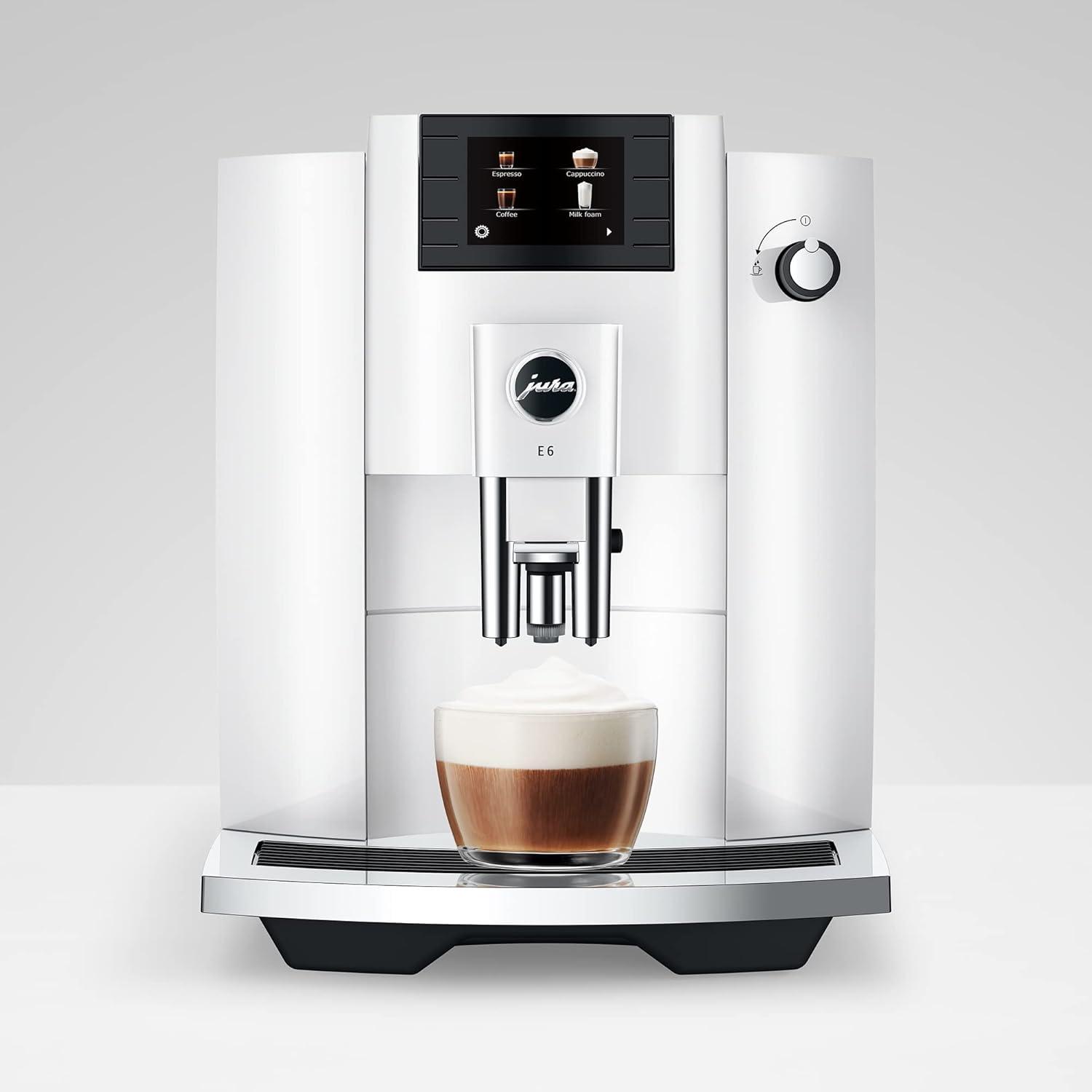 JURA ® E6 Piano White Espresso Machine