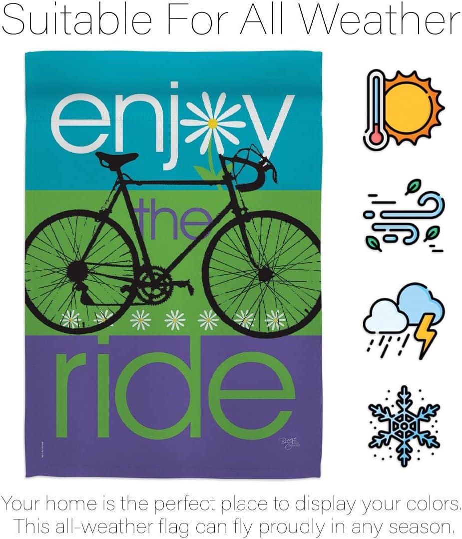 Breeze Decor 59040 Sports Bike Ride 2-Sided Impression Garden Flag - 13 x 18.5 in.