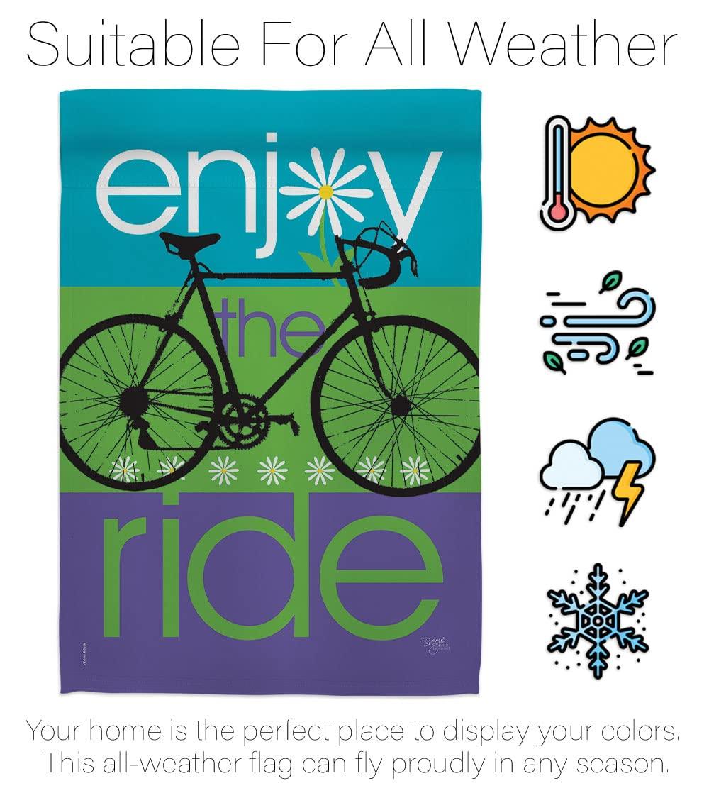 Breeze Decor 59040 Sports Bike Ride 2-Sided Impression Garden Flag - 13 x 18.5 in.