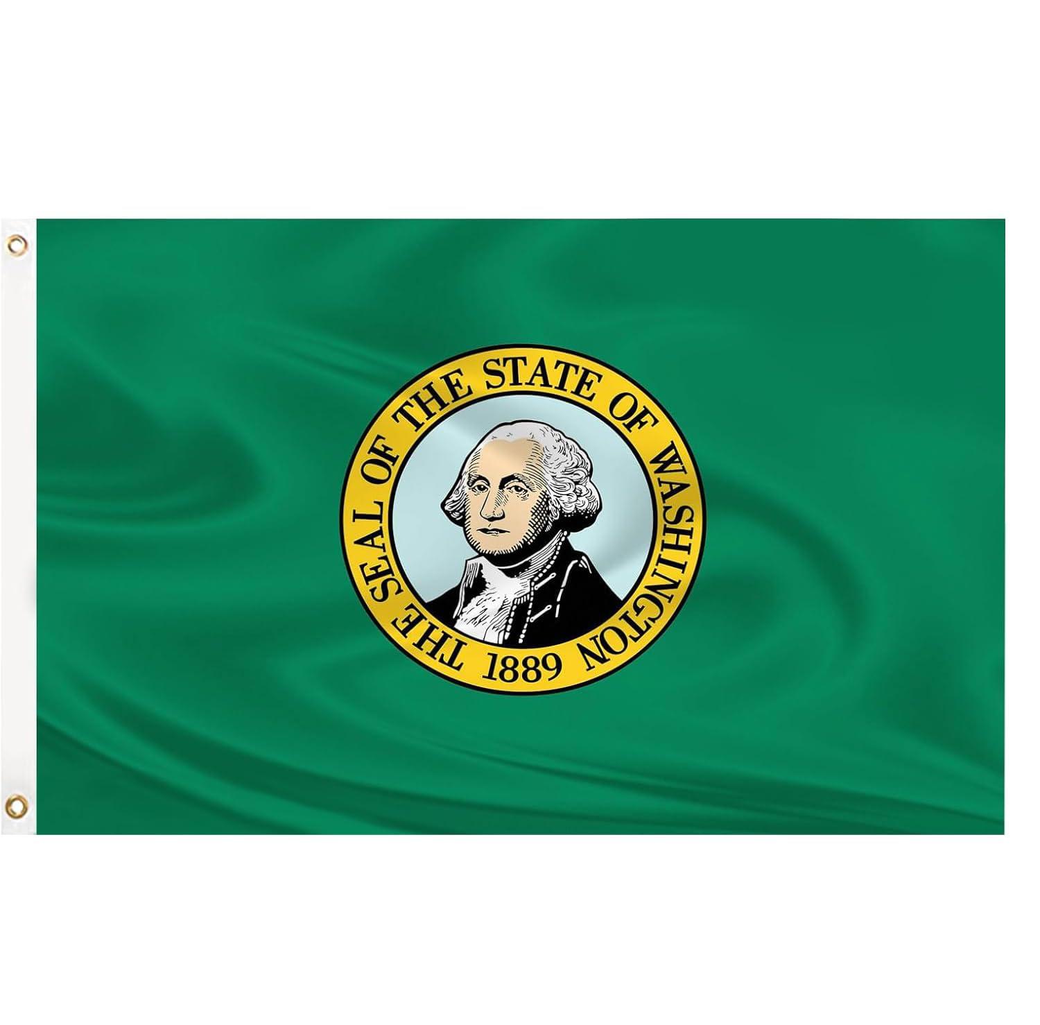 Washington State flag 3 x 5 feet double-sided polyester
