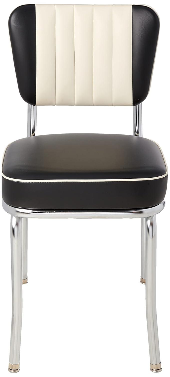 Richardson Seating Retro Home Upholstered Channel Back Dining Chair