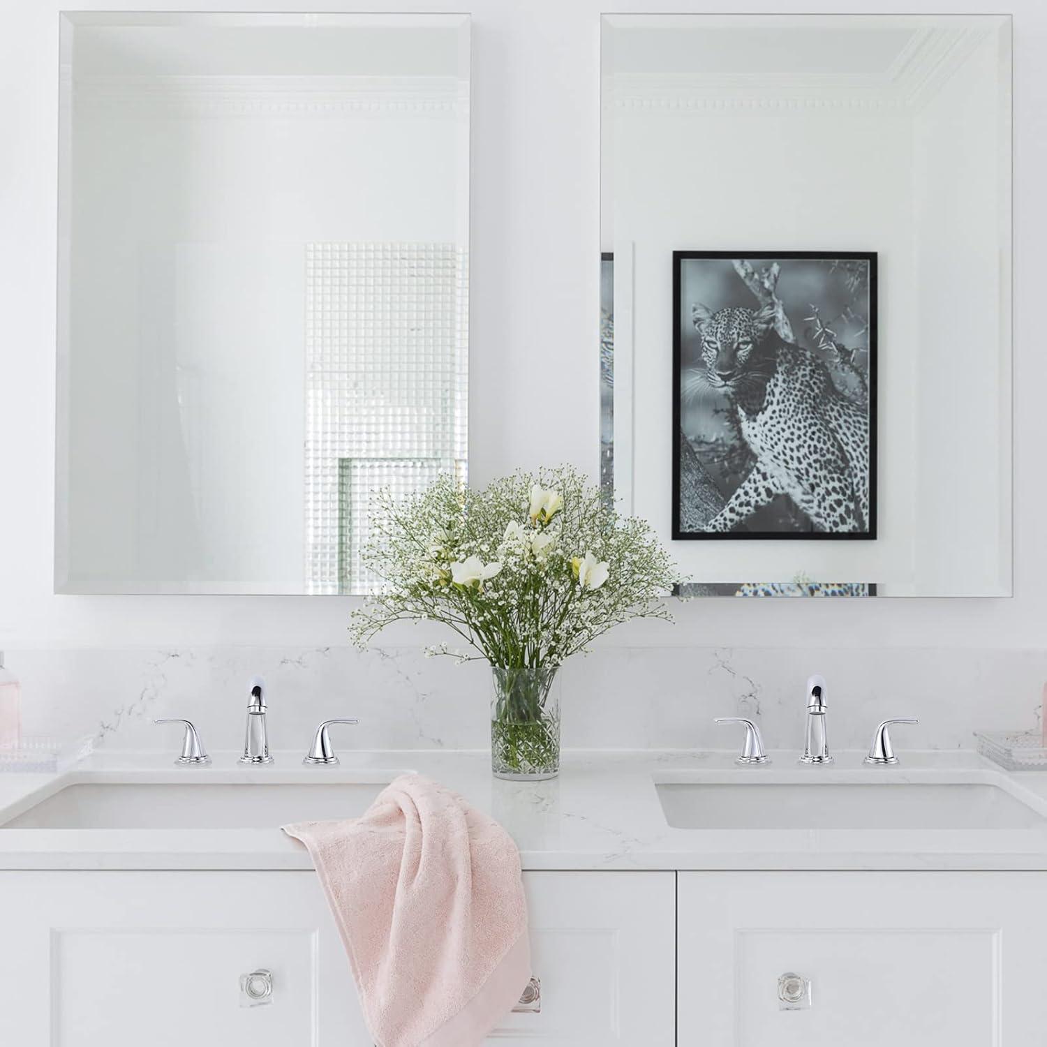 Aleasha Widespread Bathroom Sink Faucet, 3 Hole Faucet With Pop-Up Drain