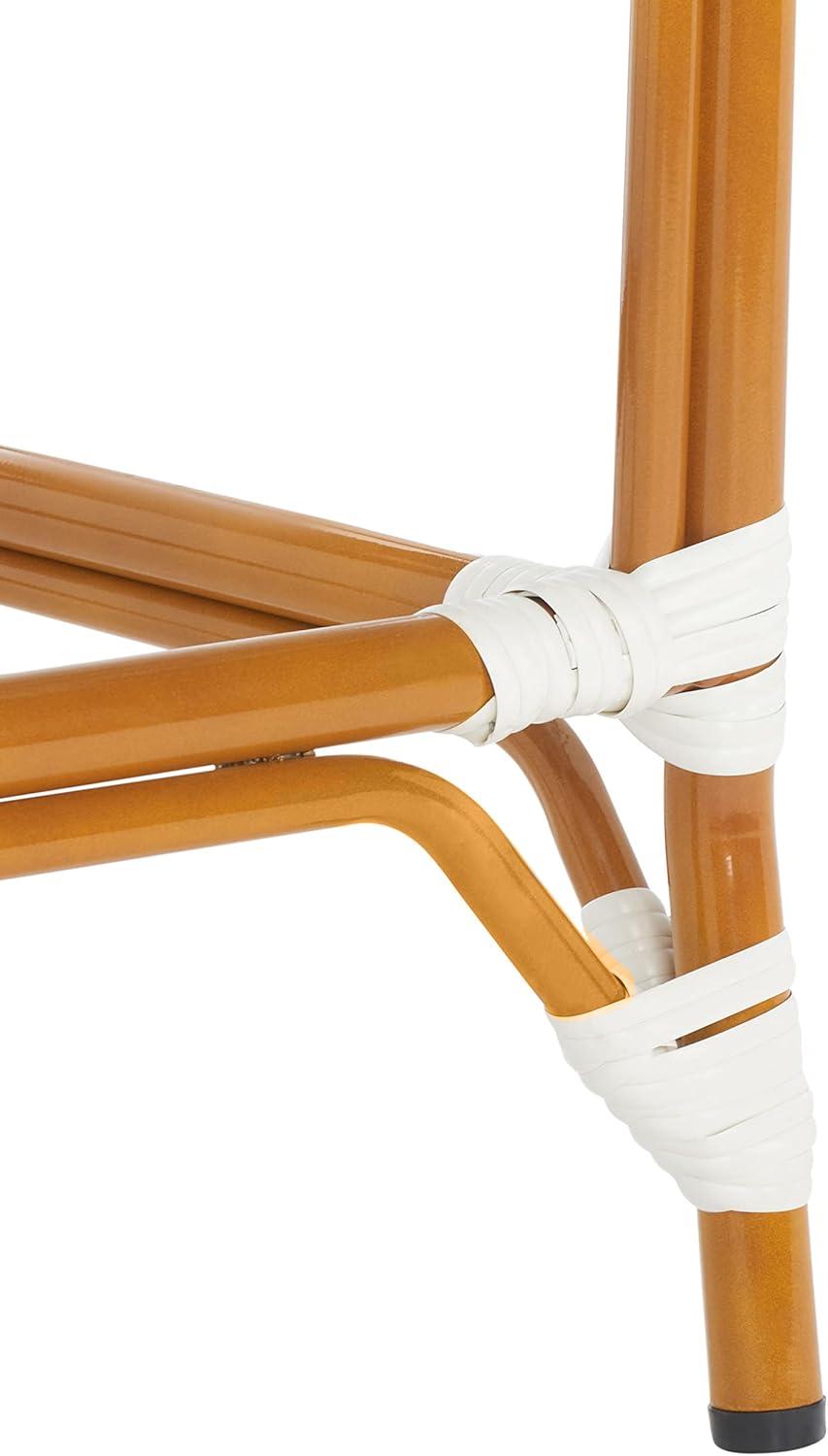 California Counter Stool With Arms - Indoor/Outdoor - PAT7533 - White - Safavieh