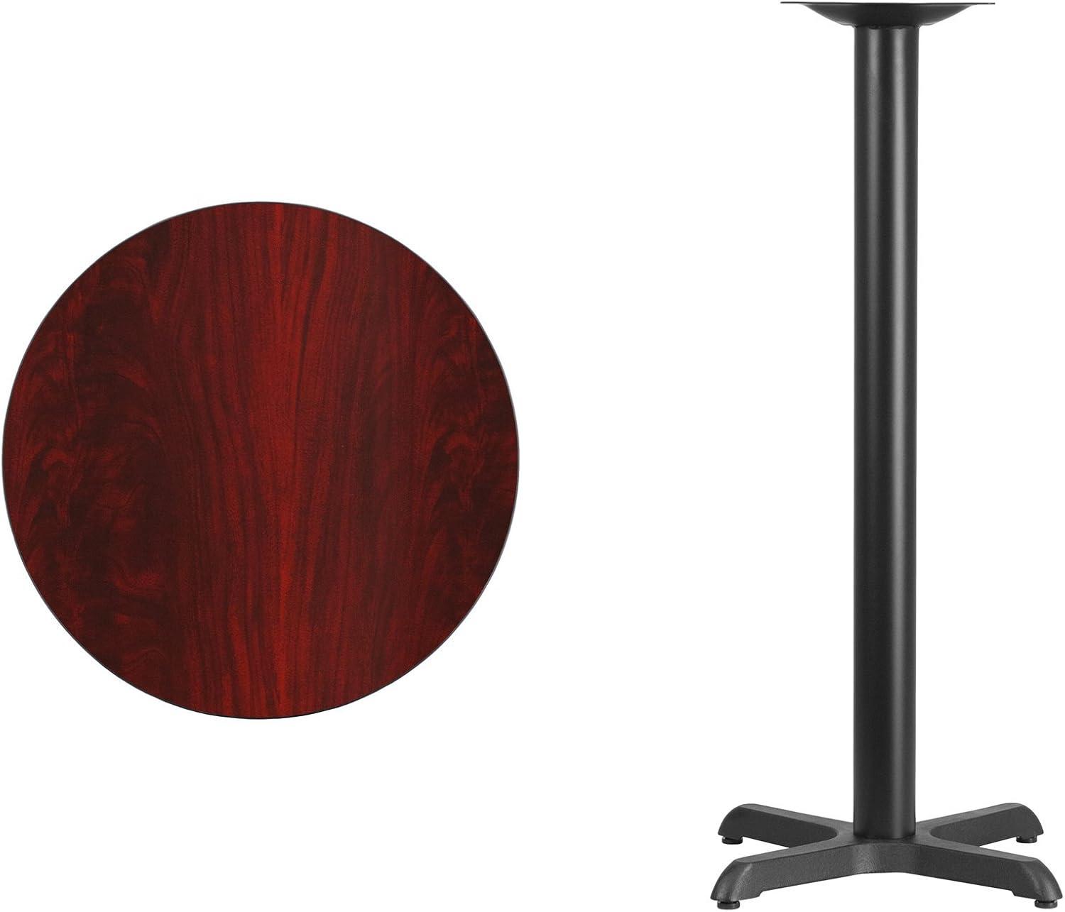 Flash Furniture Carrus Round Laminate Table Top with Height Table Base
