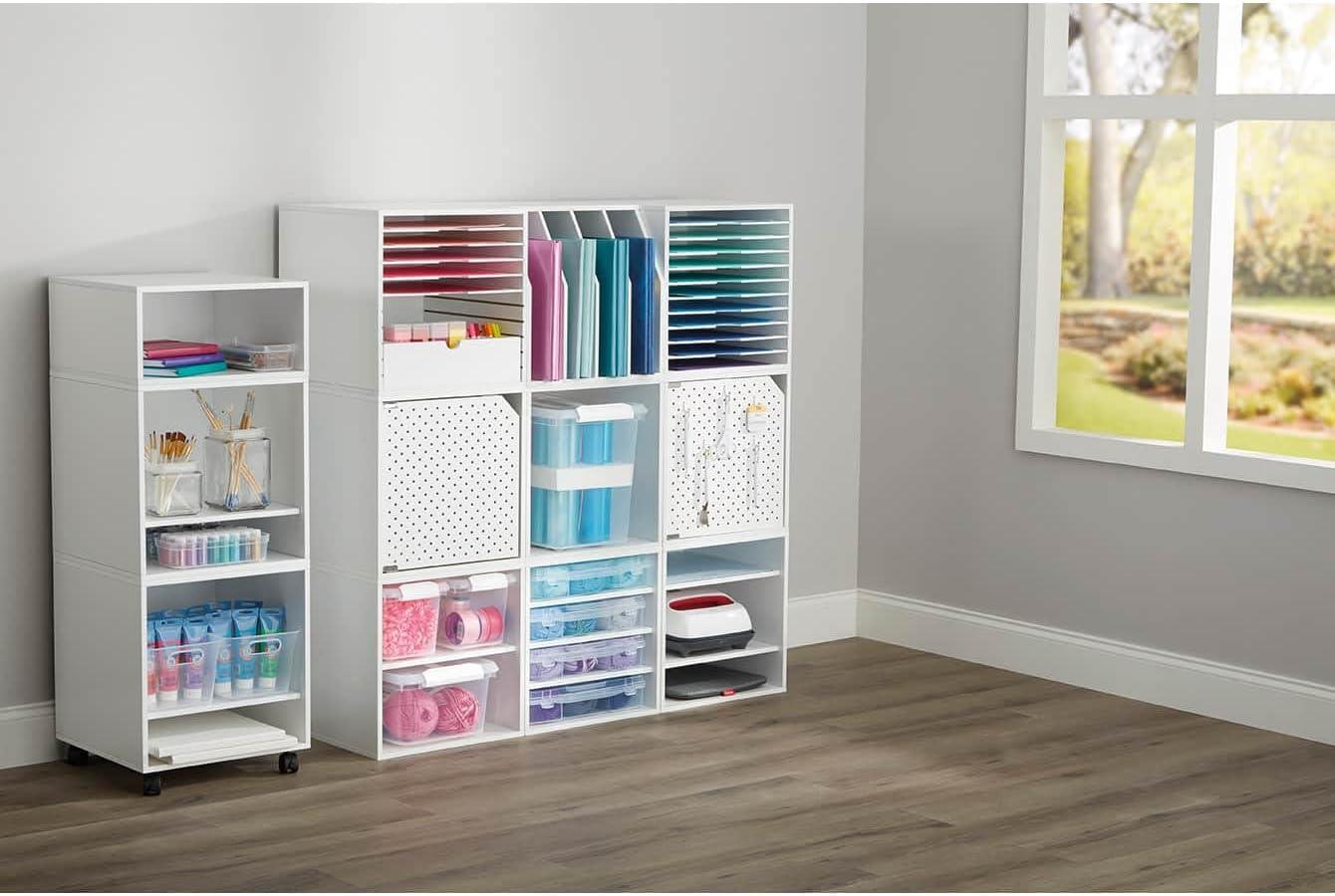 16" White Modular Cube with Shelf by Simply Tidy®