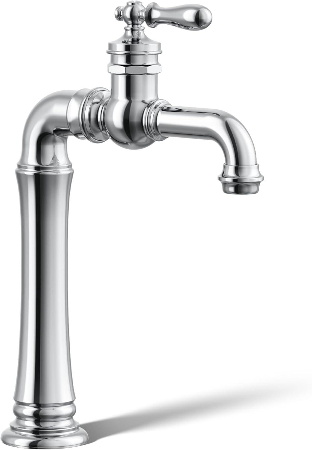 Artifacts Gentleman's Single Hole Bathroom Faucet with Drain Assemby