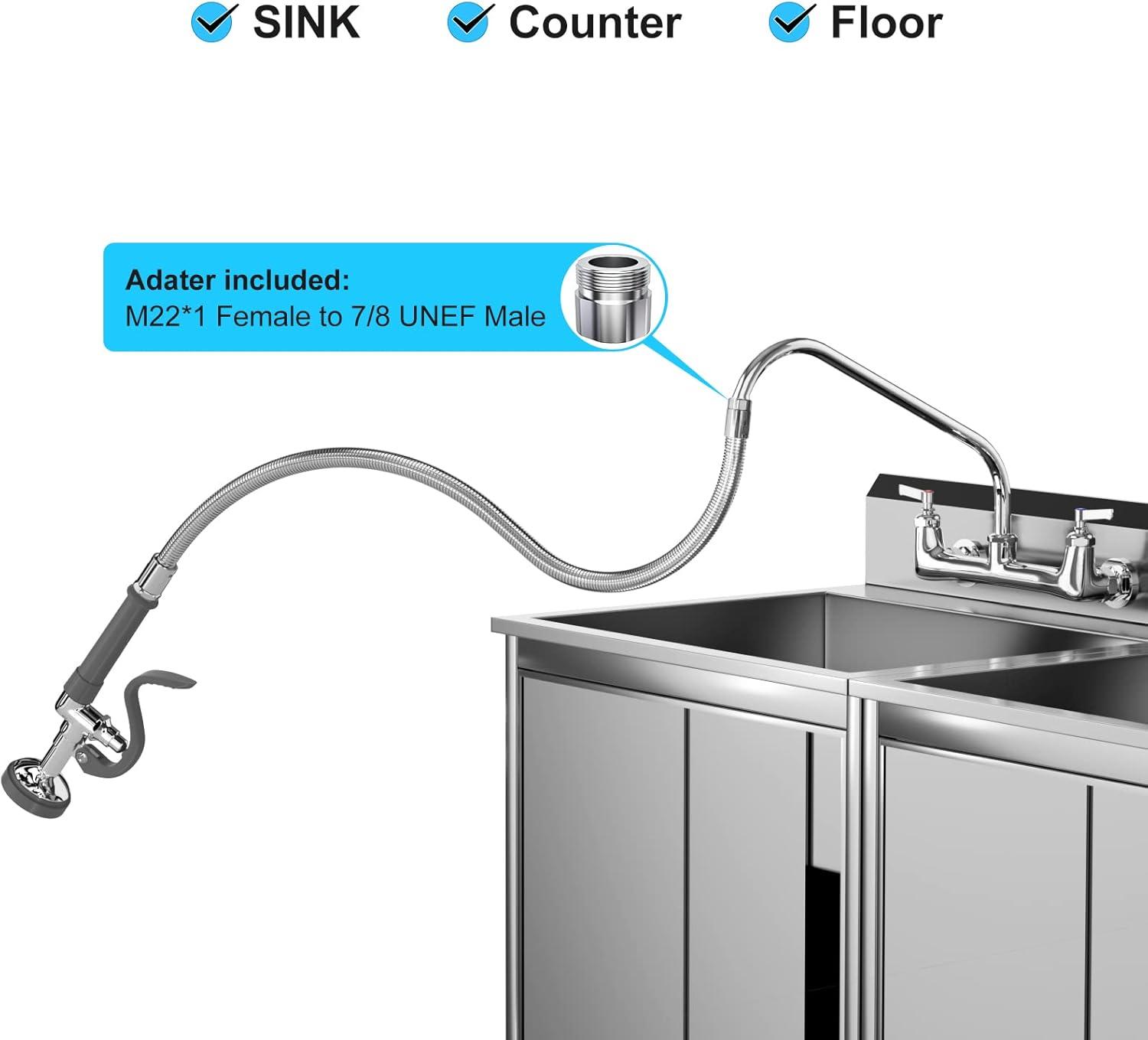 Stainless Steel Kitchen Spray Hose with Pull-out Sprayer