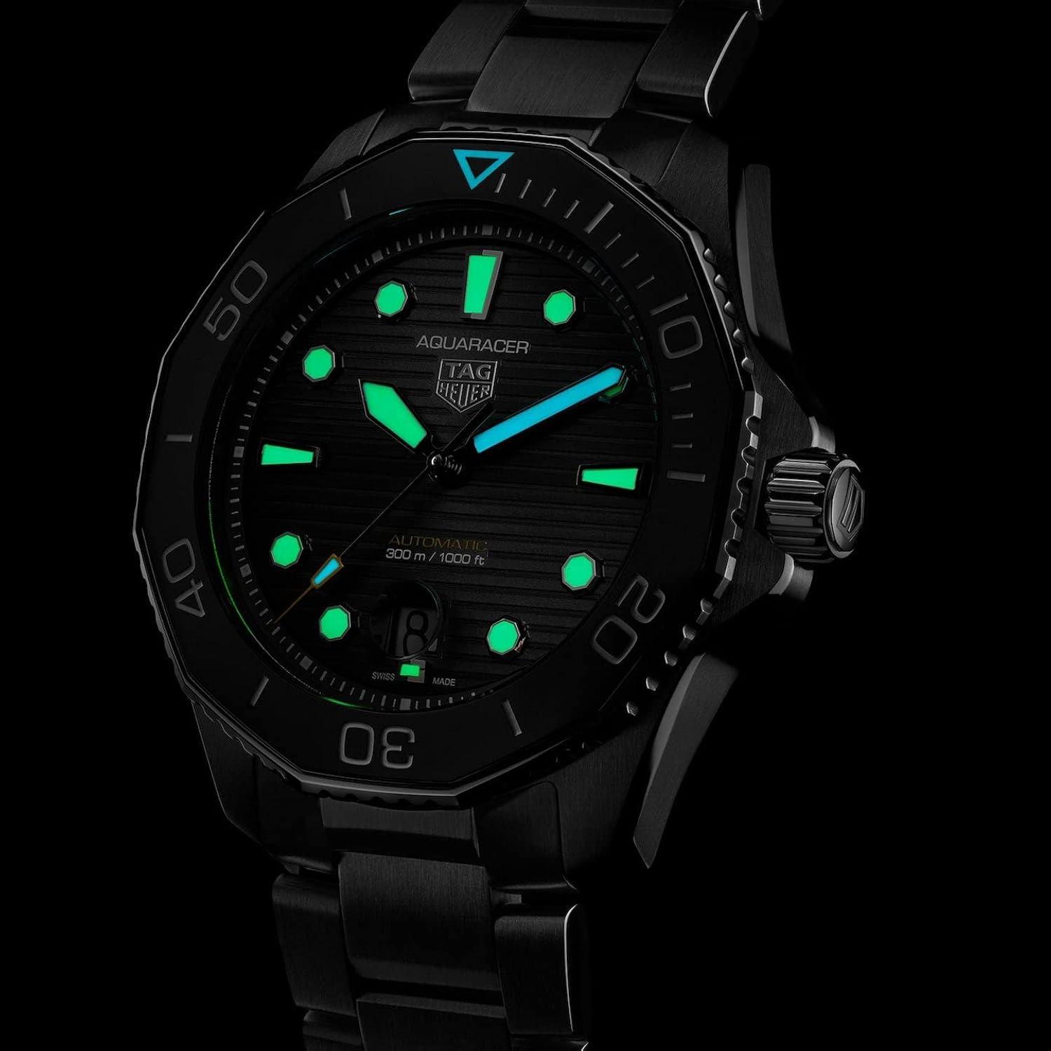 TAG Heuer Aquaracer Professional 300 Automatic Stainless Steel Black Dial Date Divers Mens Watch WBP201A.BA0632