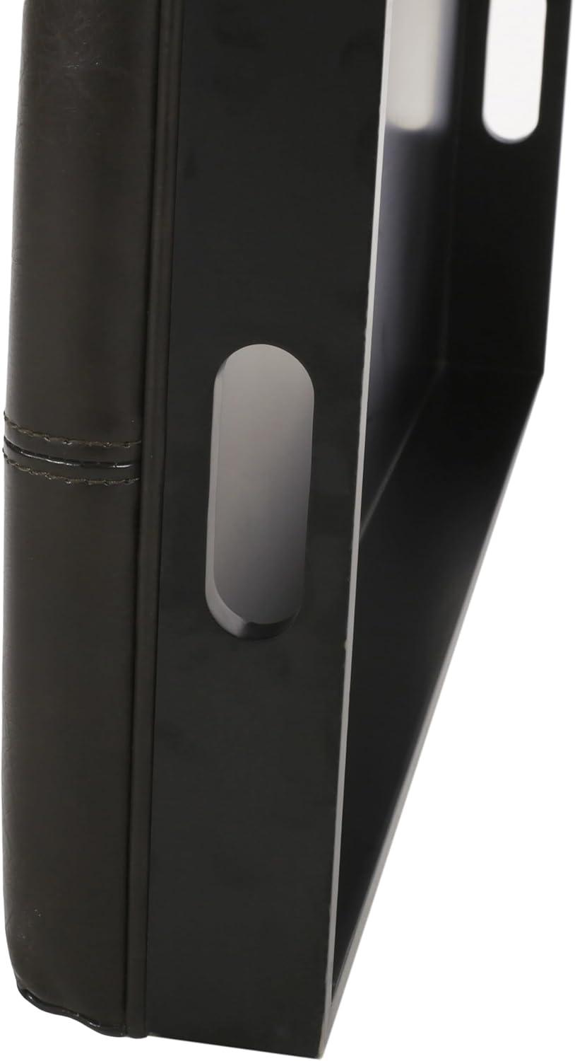 Mansfield Faux Leather Tray Top Storage Ottoman - Brown - Christopher Knight Home: Square Upholstered Bench with Wood Frame