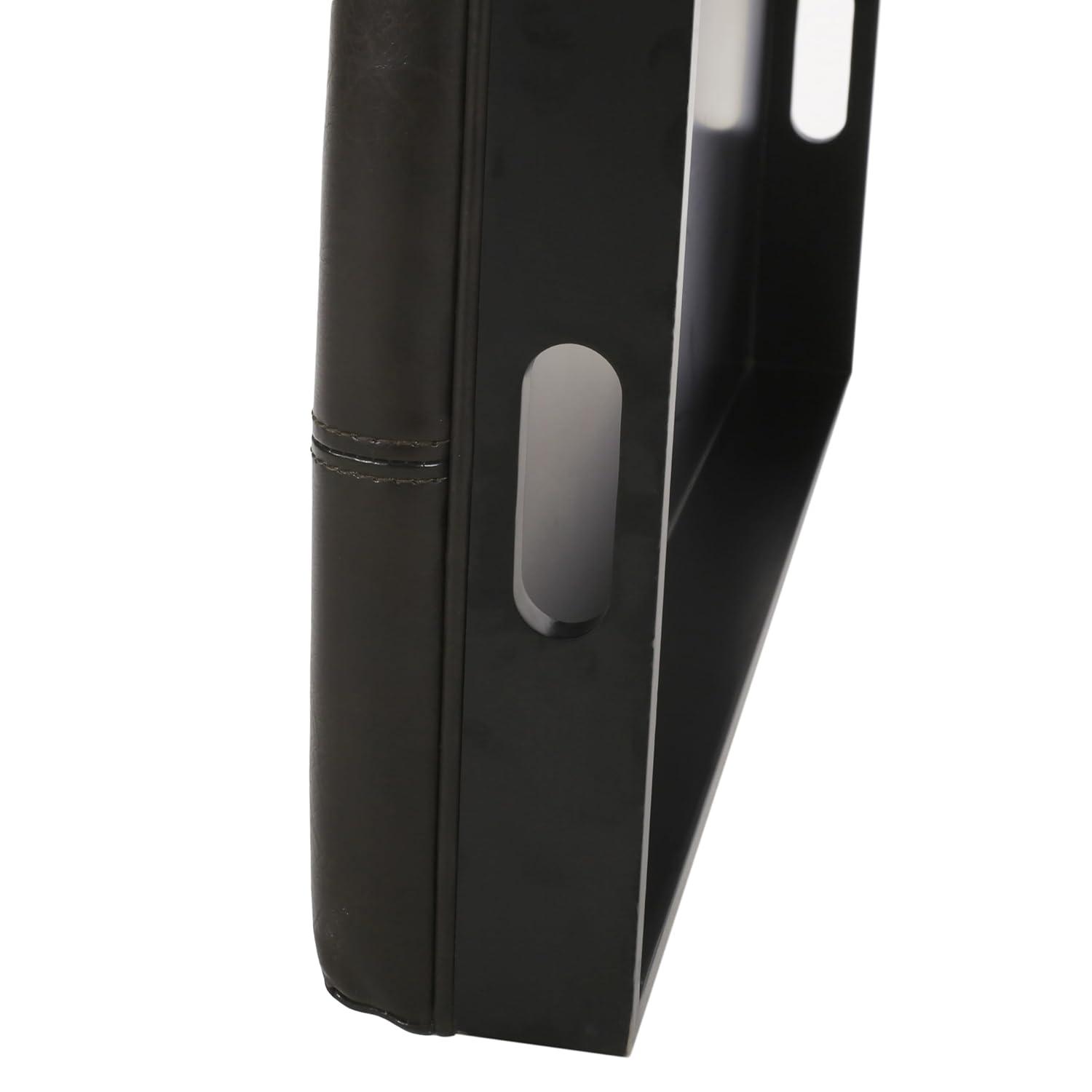 Mansfield Faux Leather Tray Top Storage Ottoman - Brown - Christopher Knight Home: Square Upholstered Bench with Wood Frame