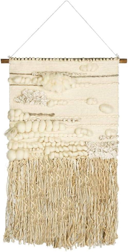 Sedona Cream and Beige Woven Wall Tapestry