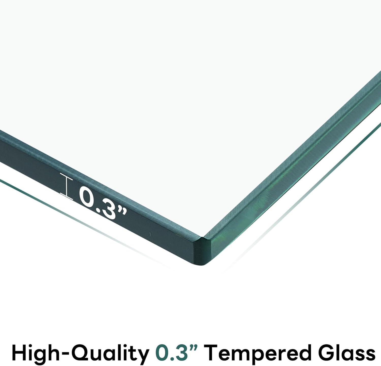 Ivinta Narrow Glass Console Table with Storage Modern Sofa Table Entryway Table Glass Writing Desk Small Computer Desk TV Table Buffet Table Modern Accent Table for Small Space Living Room Hallway