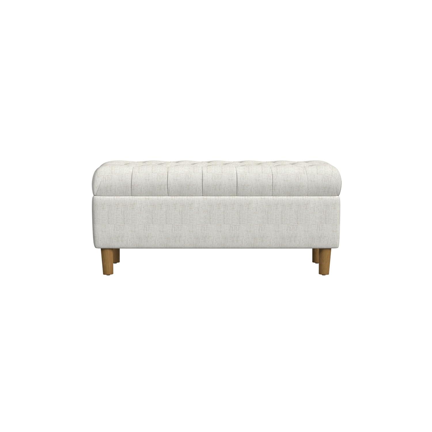 HomePop Polyester Upholstered Storage Bench