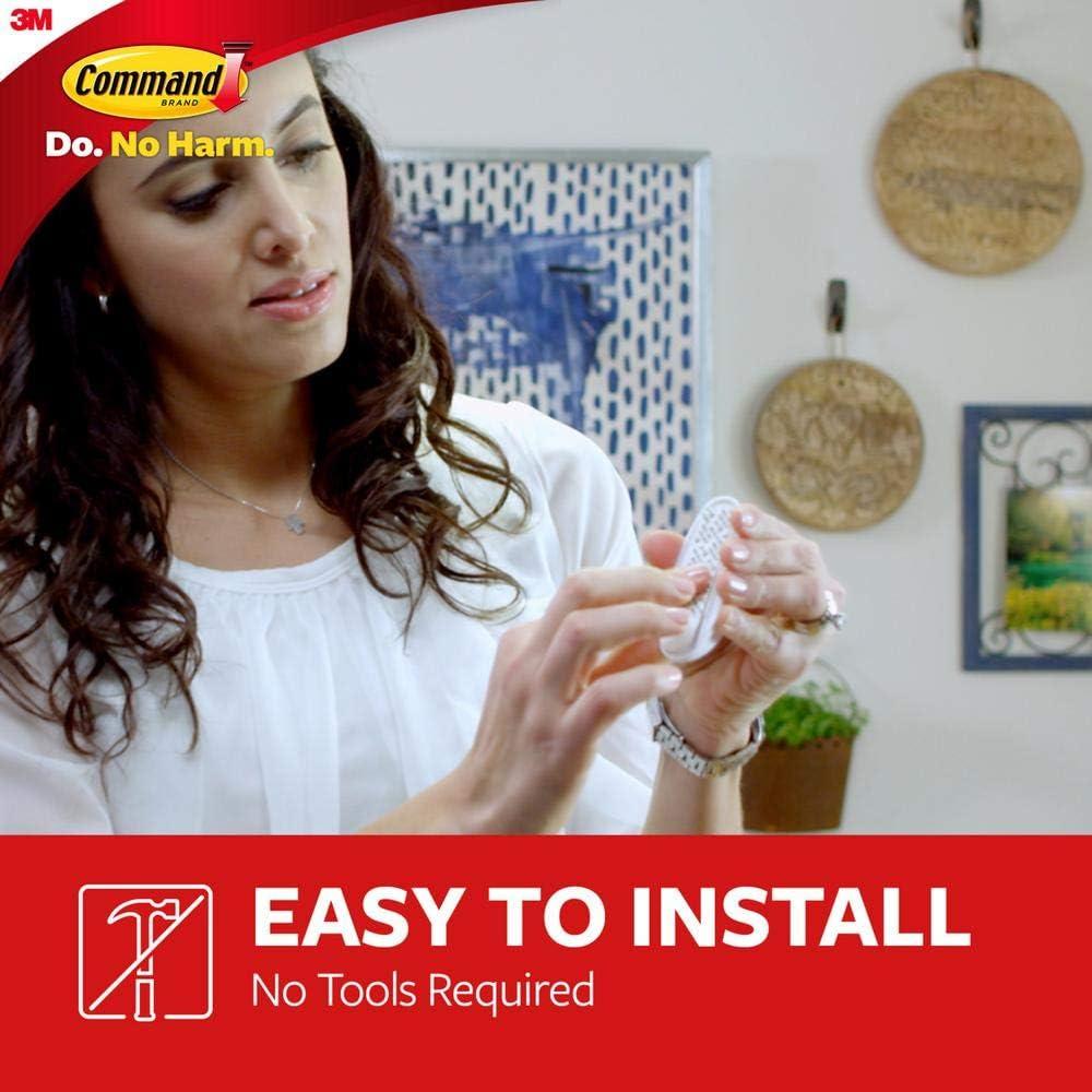 Command Medium Designer Hooks, White, 8 Wall Hooks, Damage-Free Hanging