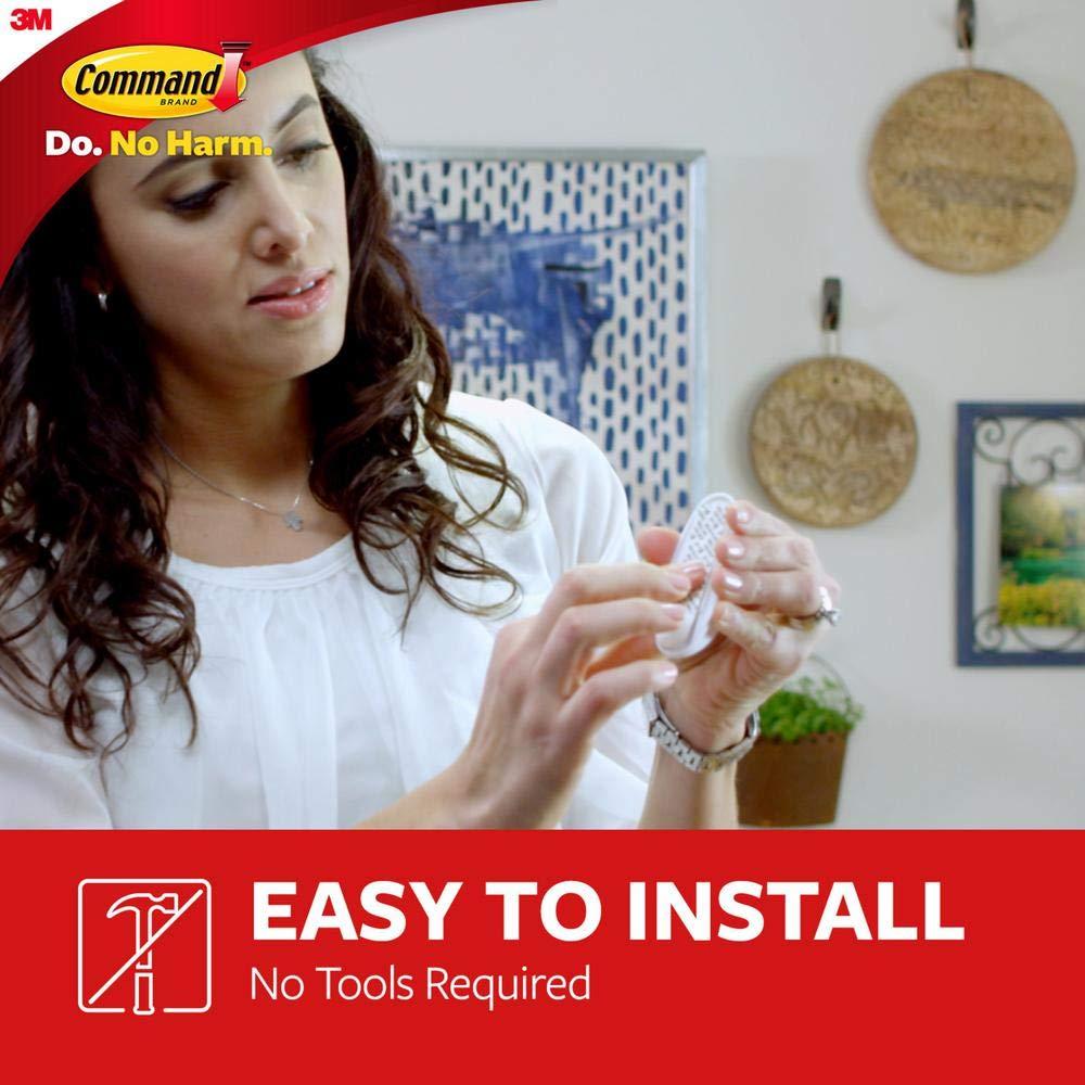 Command Medium Designer Hooks, White, 8 Wall Hooks, Damage-Free Hanging