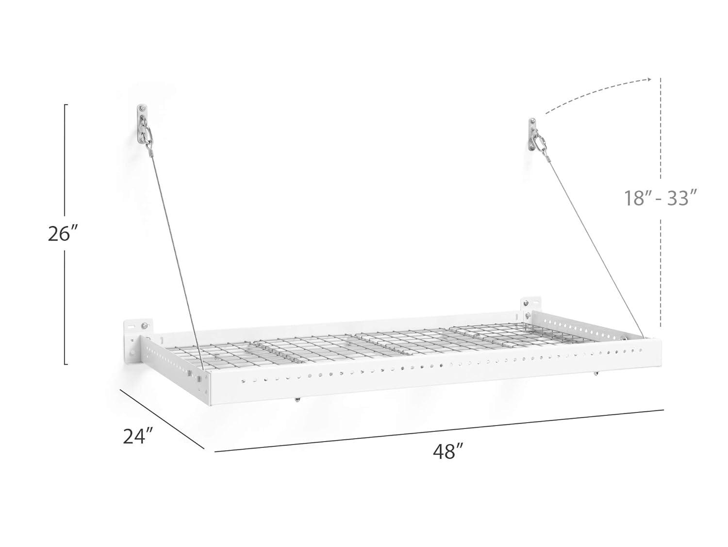 NewAge Products Pro Series 2 ft. x 4 ft. Wall Mounted Steel Shelf