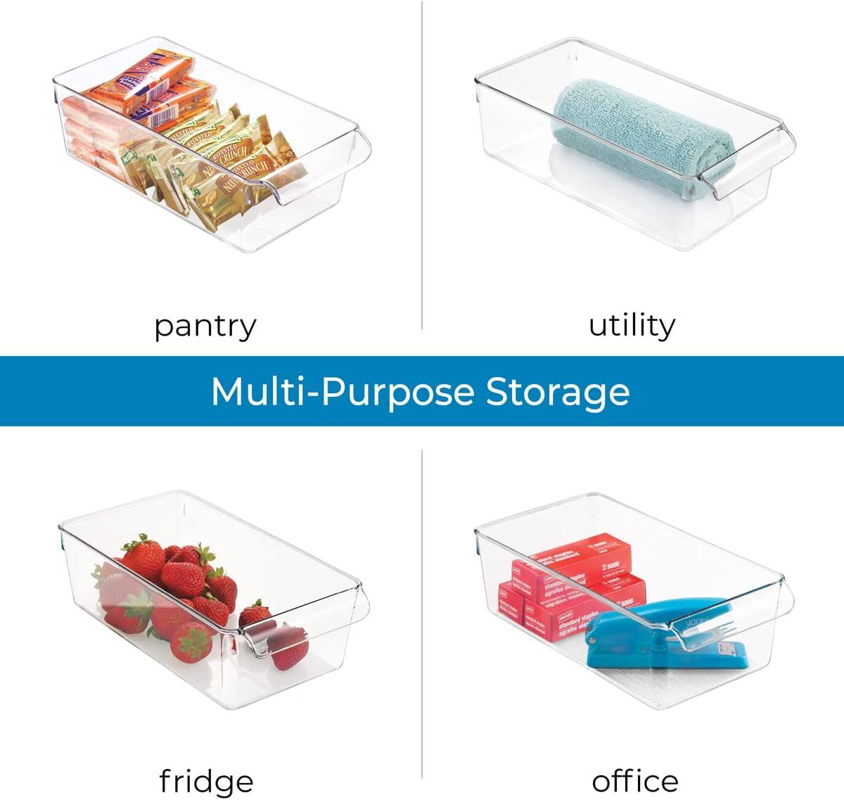 iDesign Clear Storage Bin 3.5 in. H X 6 in. W X 11.5 in. D Stackable