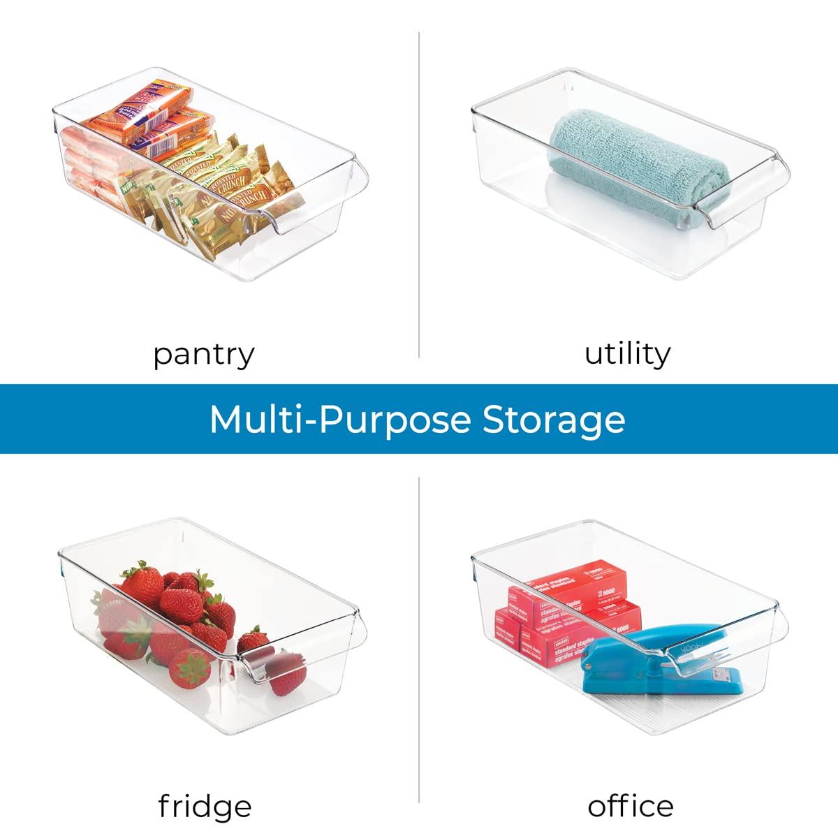 iDesign Clear Storage Bin 3.5 in. H X 6 in. W X 11.5 in. D Stackable