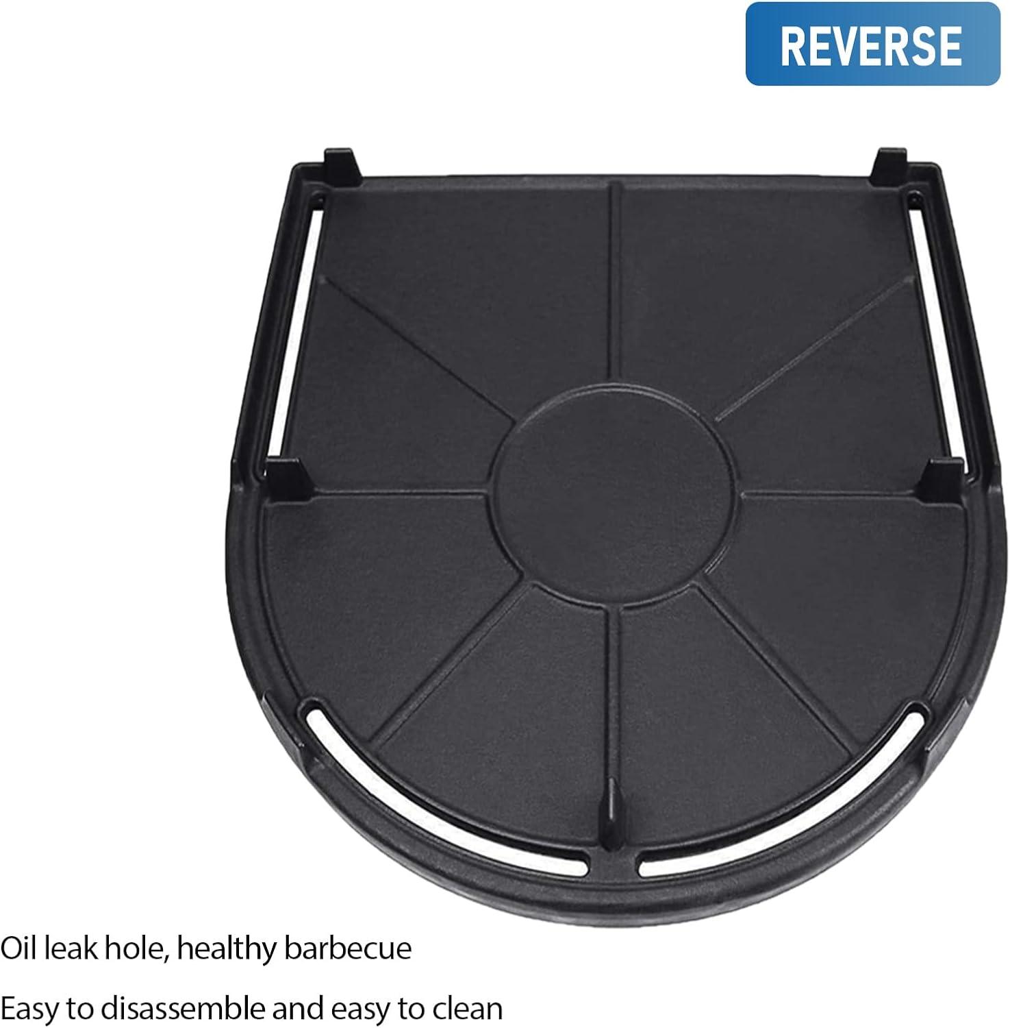 Cast Iron Half Grill Cooking Griddle for Coleman RoadTrip Swaptop Grills LX LXE LXX, Non-Stick Flat Cooking Pan BBQ Accessories, 1 Pack