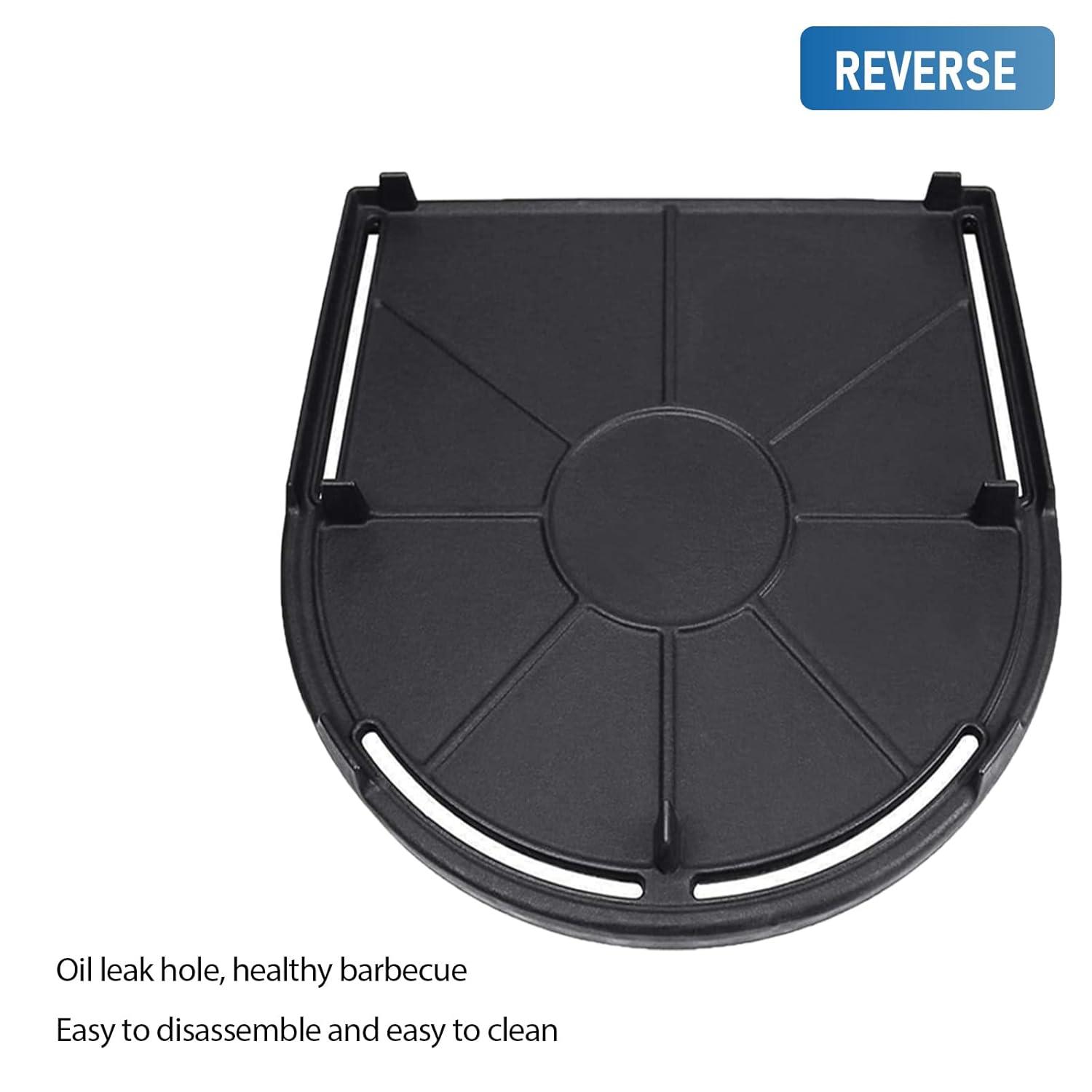 Cast Iron Half Grill Cooking Griddle for Coleman RoadTrip Swaptop Grills LX LXE LXX, Non-Stick Flat Cooking Pan BBQ Accessories, 1 Pack