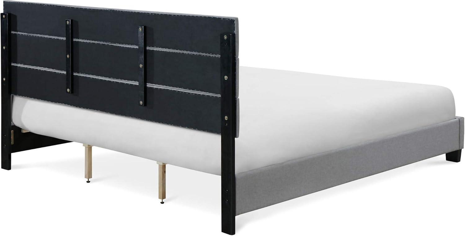 Hudson Upholstered Bed Gray - ClickDecor