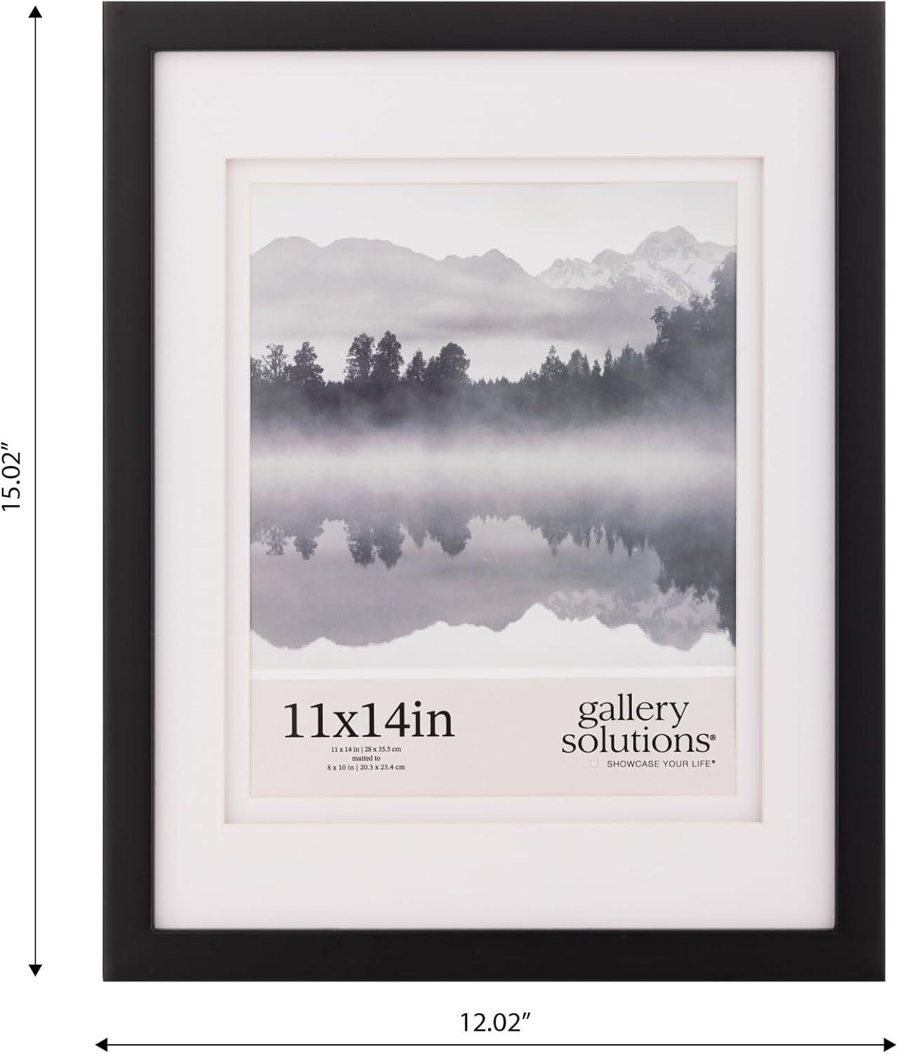 Gallery Solutions Wood Wall Frame with Double Mat Image