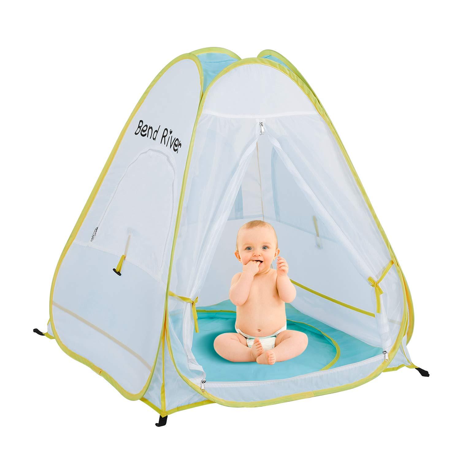 Pop Up Baby Beach Tent, UPF 50+ Sun Shelter with Pool, Portable Mosquito Net for Infant