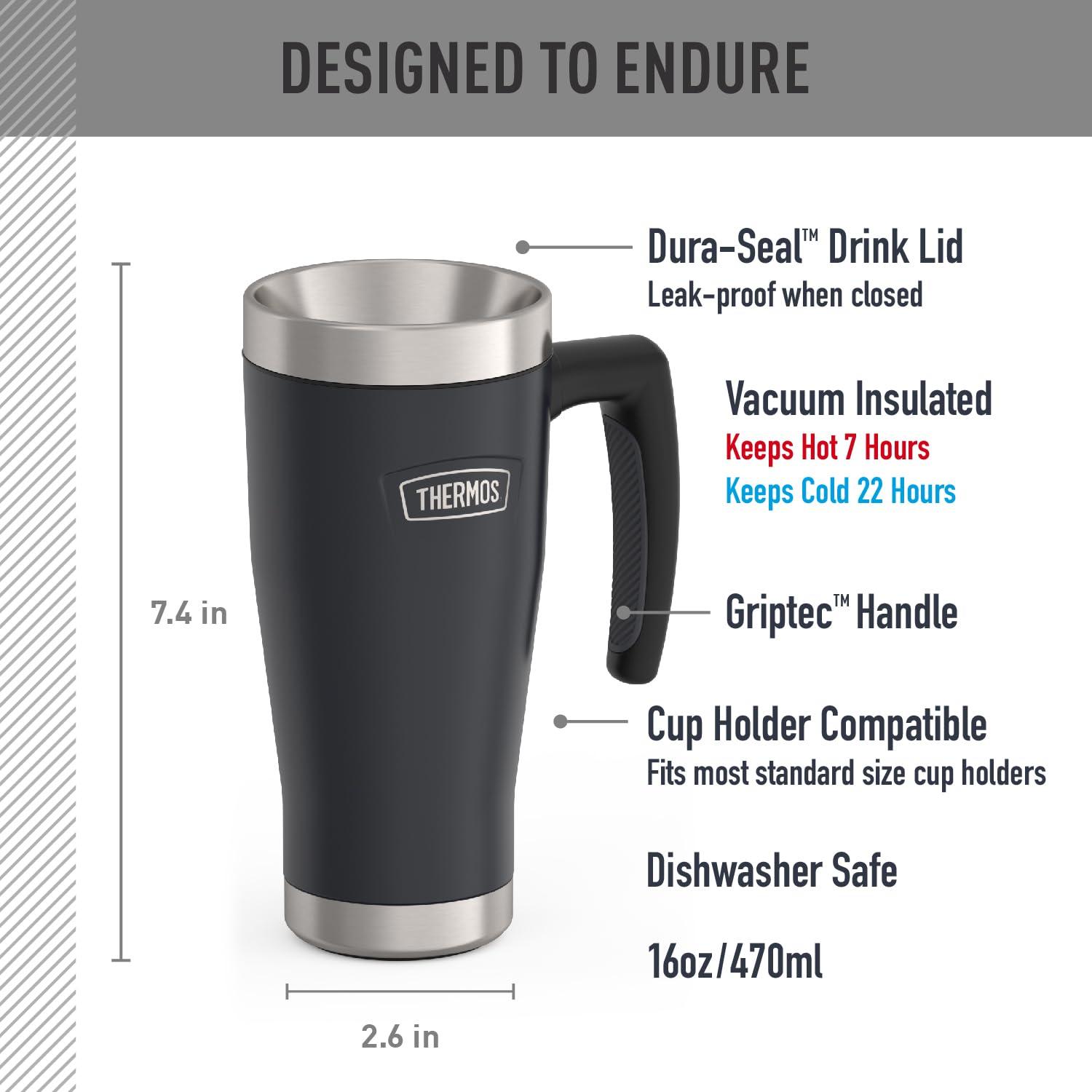 Thermos 16 oz. Icon Stainless Steel Travel Mug - Granite