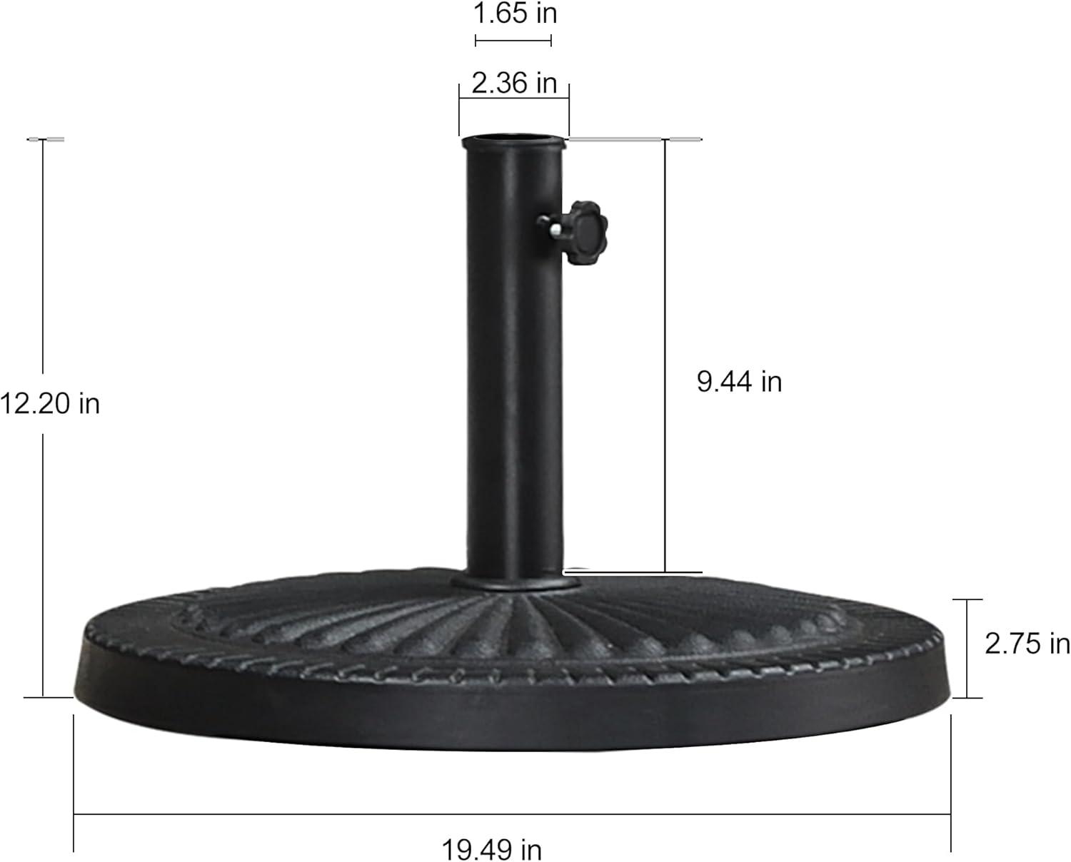 Black Heavy Duty Plastic Patio Umbrella Base