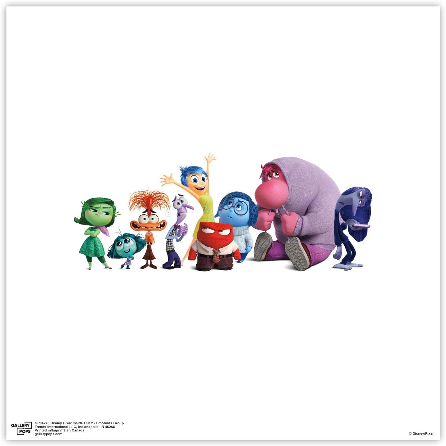 Gallery Pops Disney Inside Out 2 - Emotions Group Wall Art, Unframed Version, 12" x 12"