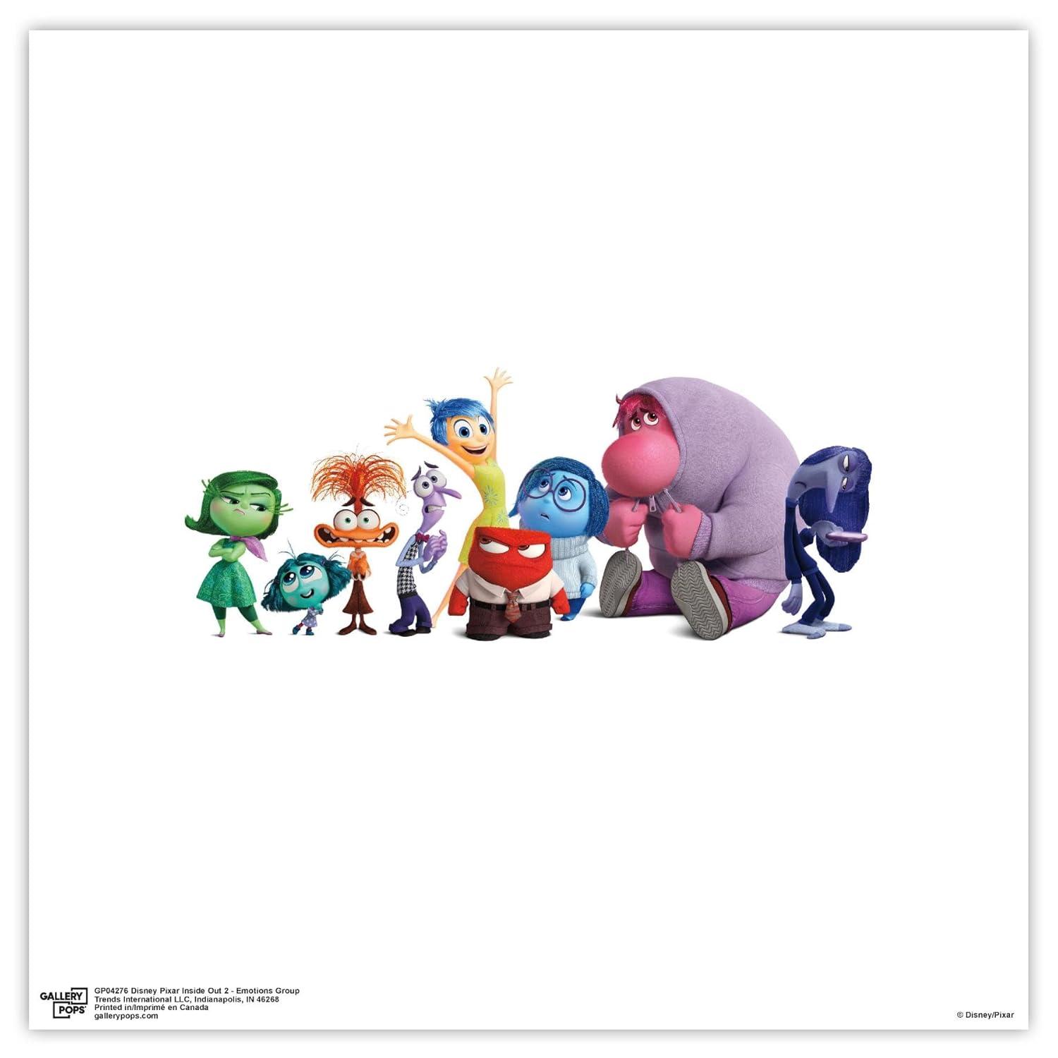 Gallery Pops Disney Inside Out 2 - Emotions Group Wall Art, Unframed Version, 12" x 12"