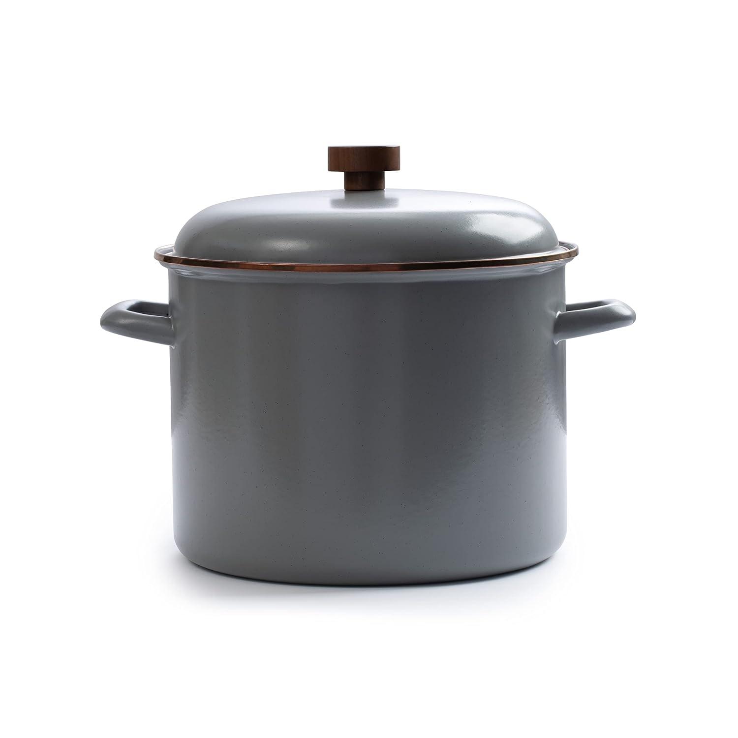 Barebones Enamel Stock Pot, Slate Gray, 960 Ounces