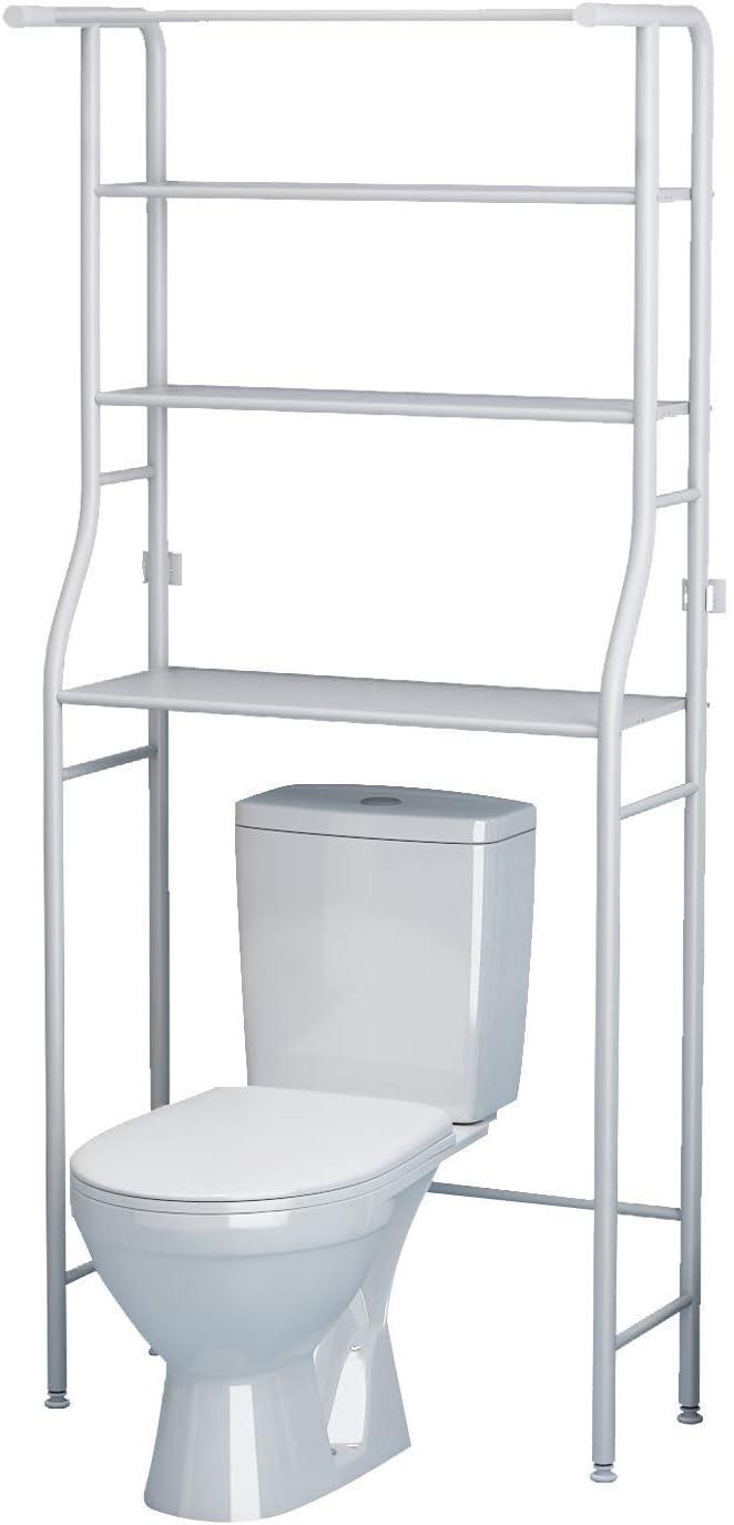 White 3-Shelf Over-The-Toilet Bathroom Storage Rack