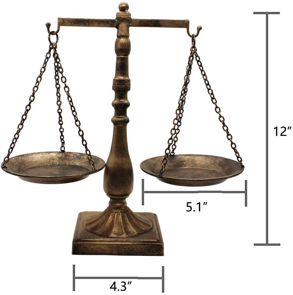 Vintage Style Metal Libra Jewelry Display Tray Cosmetic Organizer Storage, Bronze