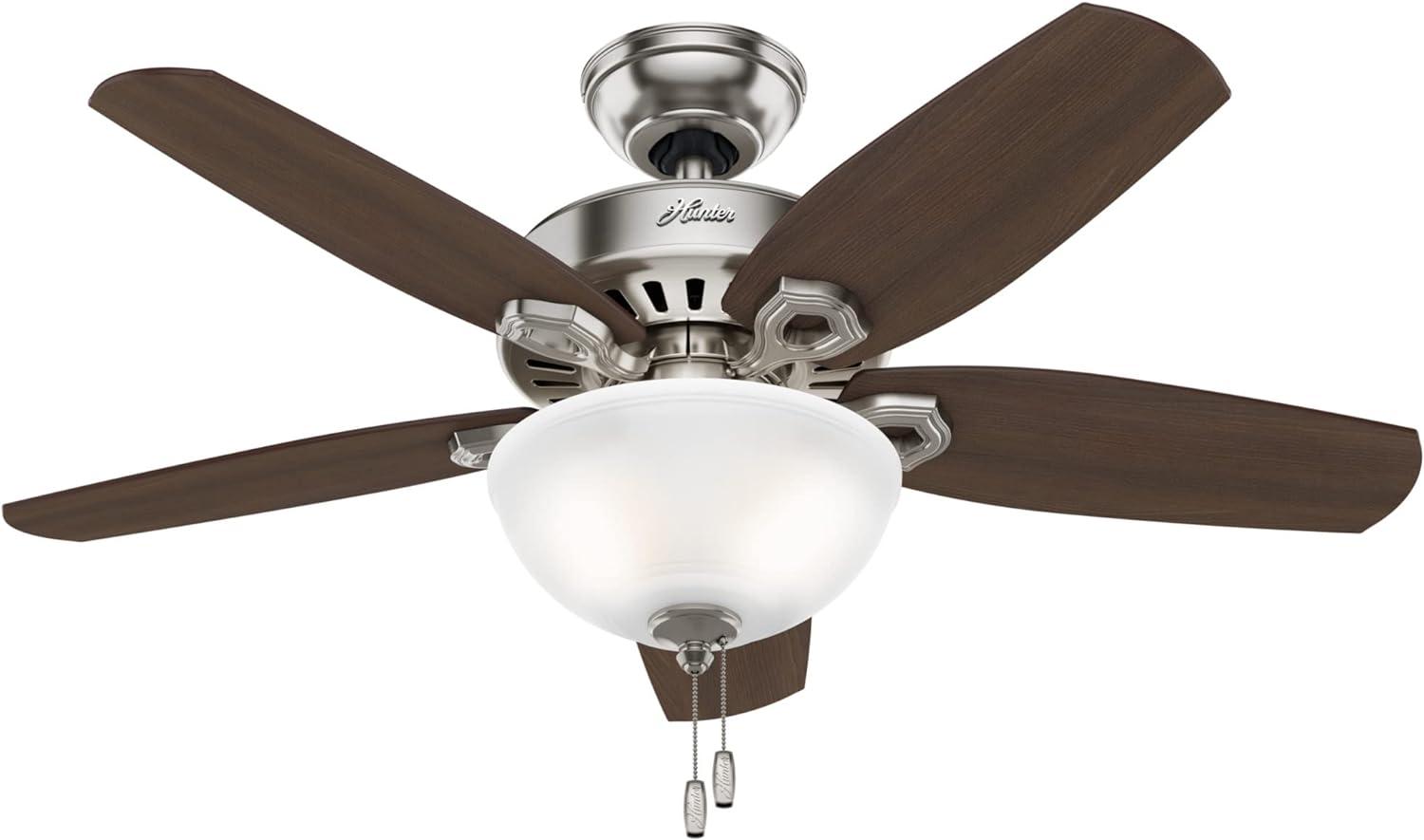 42" Builder 5 - Blade Standard Ceiling Fan with Pull Chain and Light Kit Included