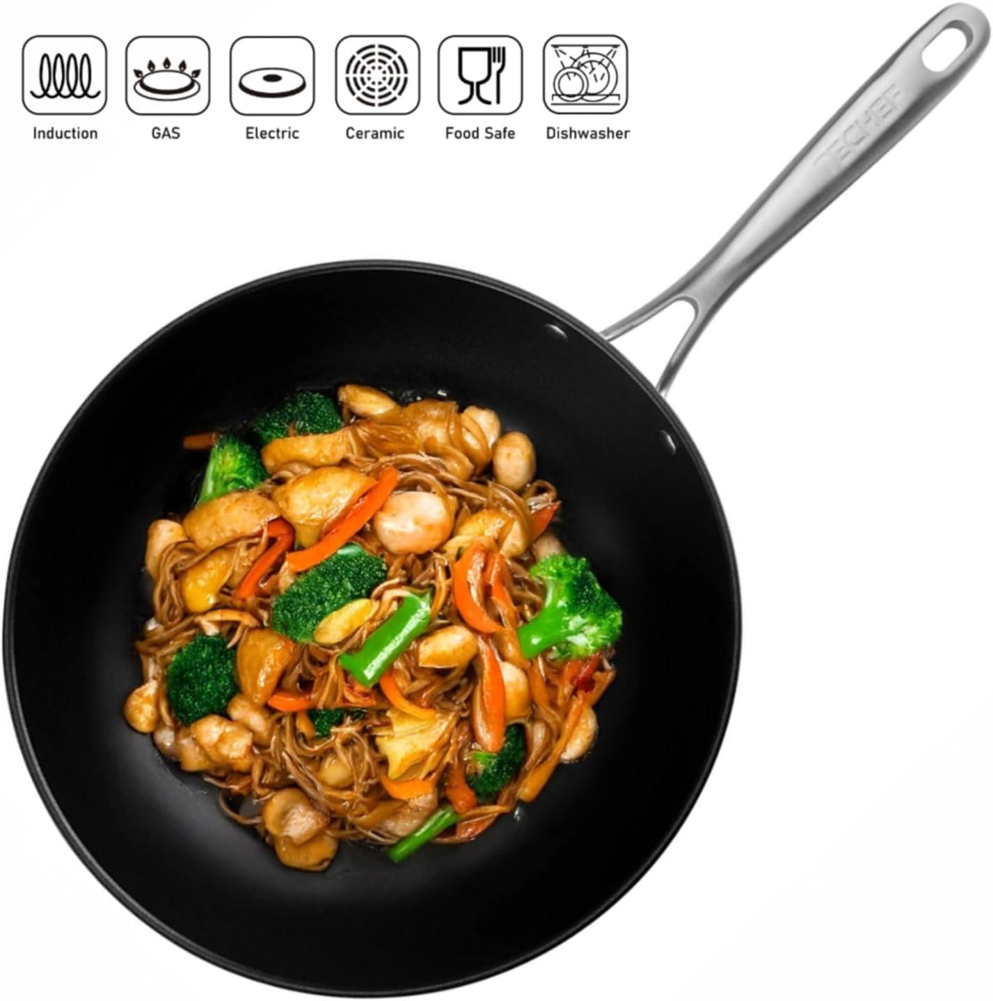 TECHEF Onyx - 12" Nonstick Wok/Stir-Fry Pan