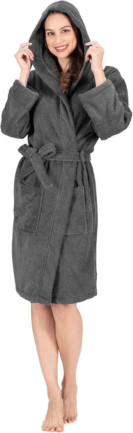 Nine West Hooded  Turkish Cotton Unisex Bath Robe Collection