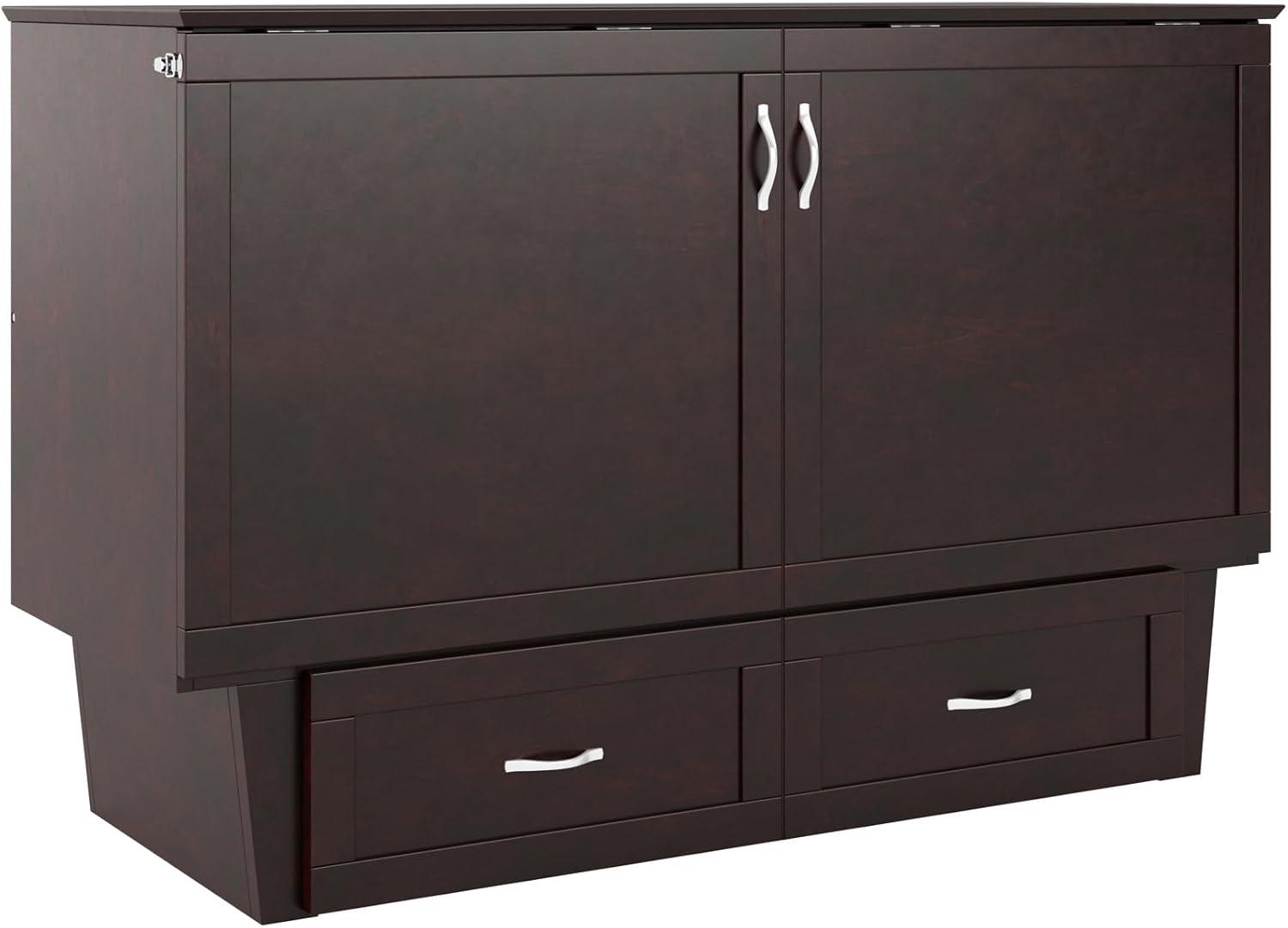 Monroe Murphy Bed Chest Queen Espresso with Charging Station