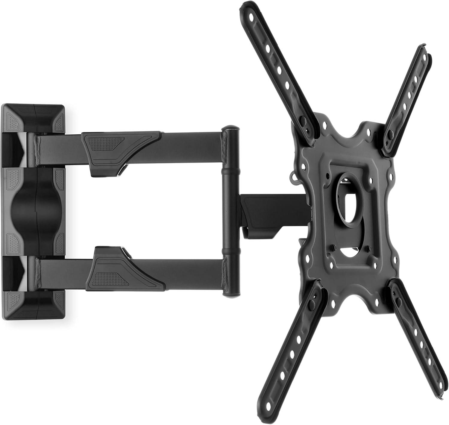 Mount Factory Full Motion TV Wall Mount Monitor Bracket for 32-52 Inch LED, LCD and Plasma Flat Screen Displays up to VESA 400x400. Universal Fit, Swivel, Tilt, Articulating with 10' HDMI Cable